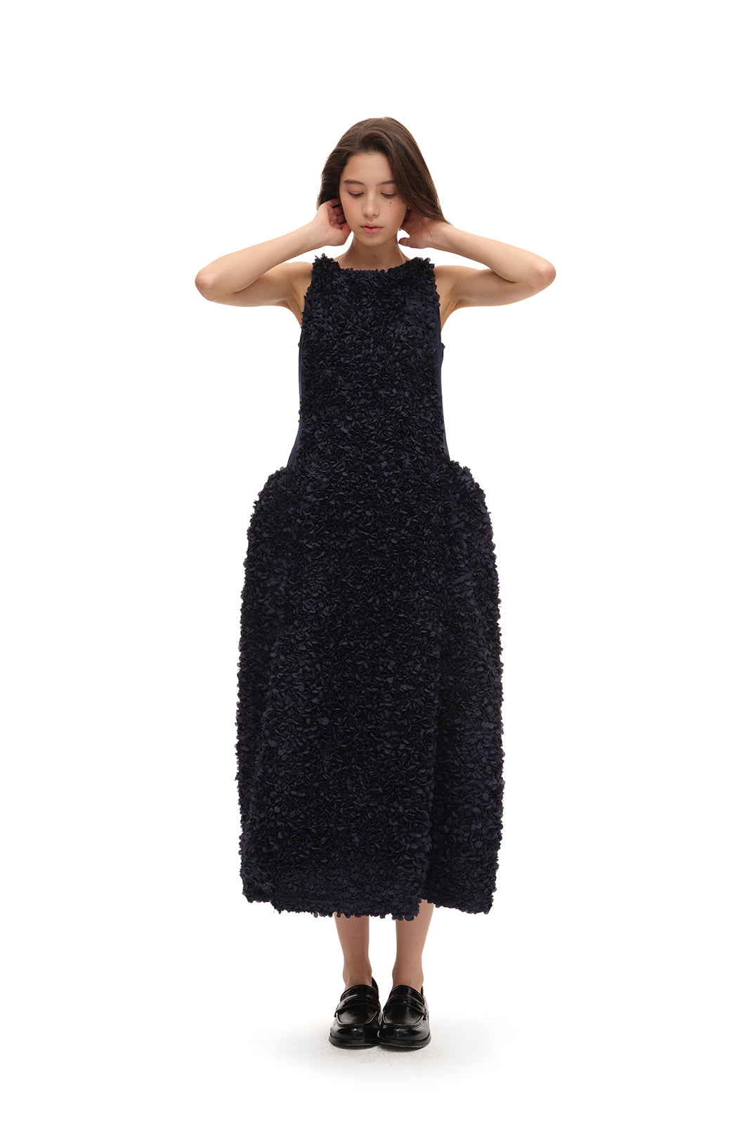 CHICCHICK Floral Petal-Embroidered Dress
