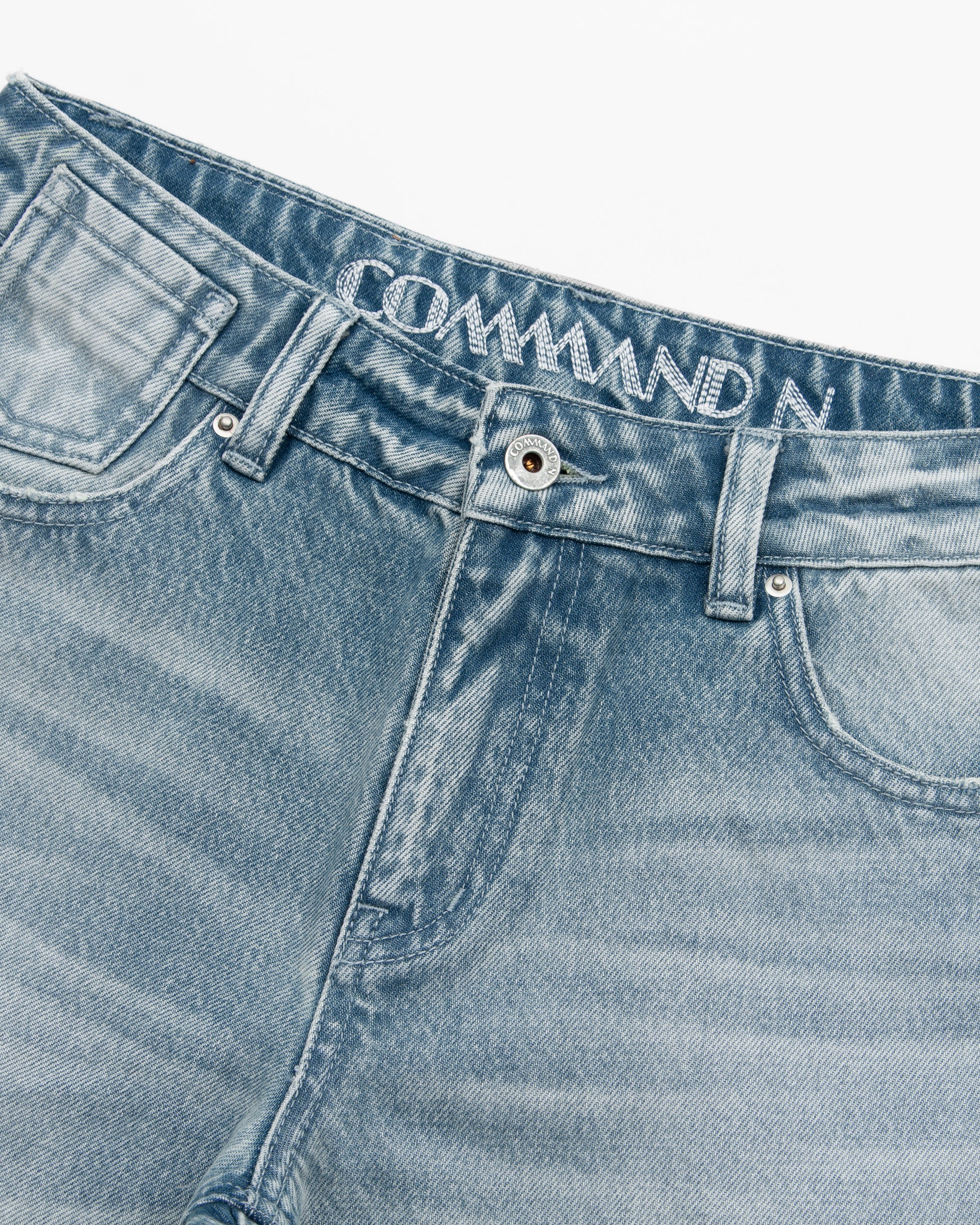 COMMAND N Retro Washed Micro-Flare Jeans