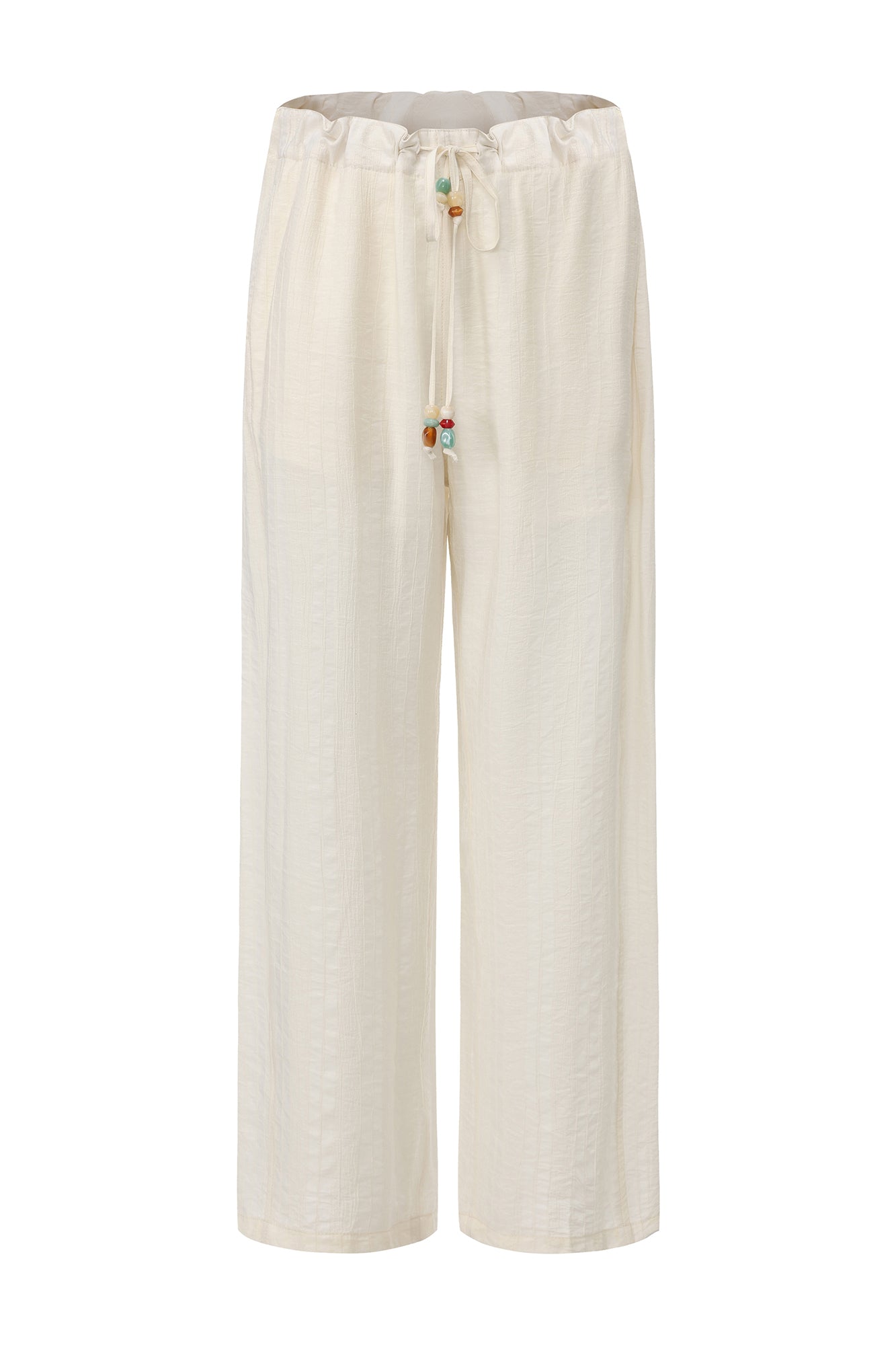 VERSION9 Beaded Drawstring Wide-Leg Pants