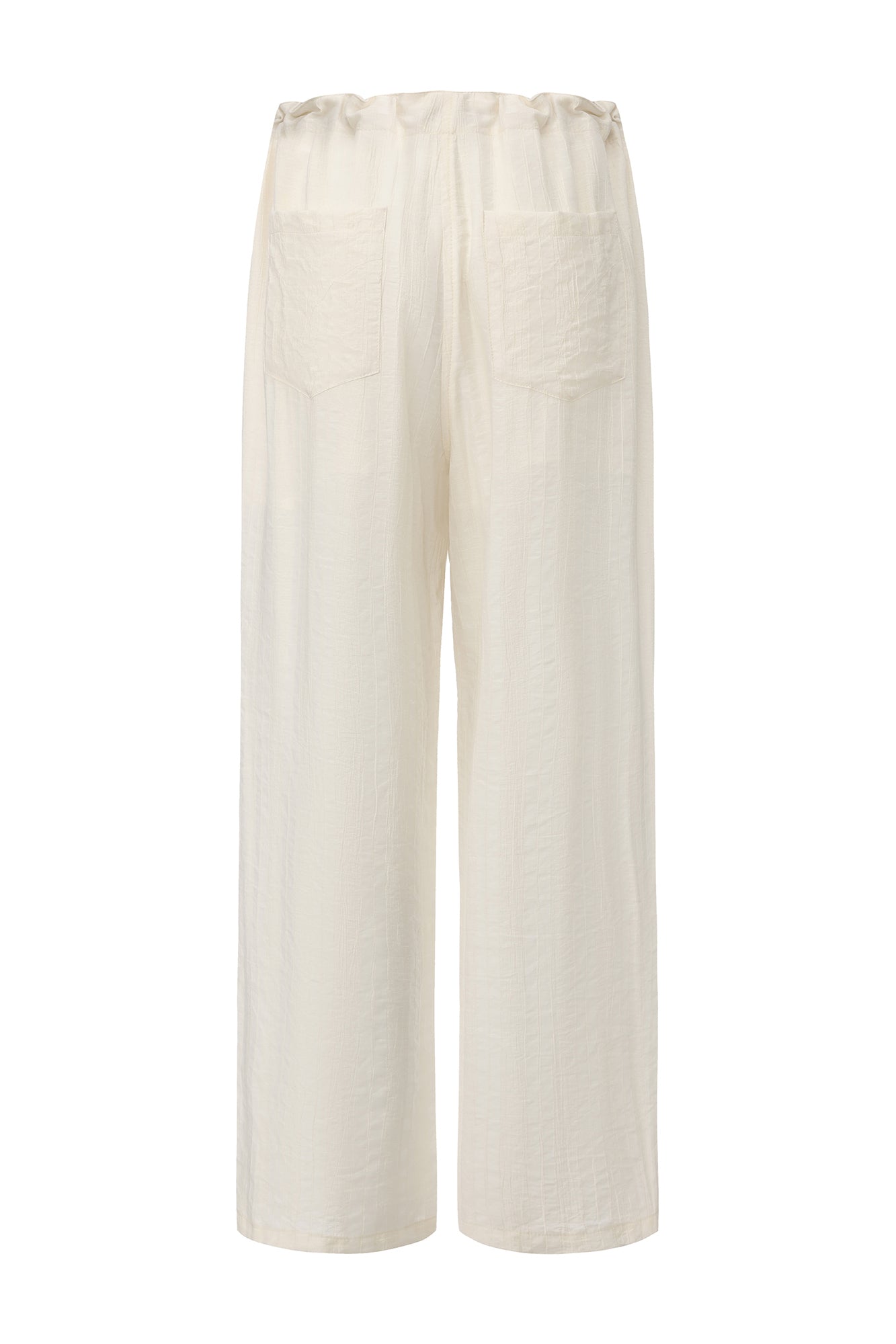 VERSION9 Beaded Drawstring Wide-Leg Pants