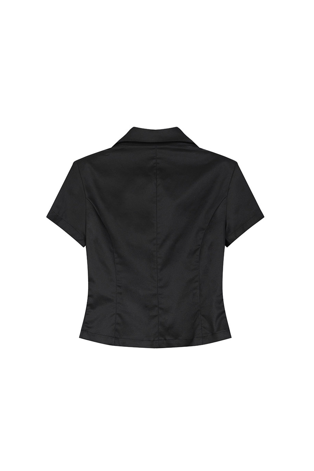 COSTUSTOOT Double-Breasted Cropped Half Shirt