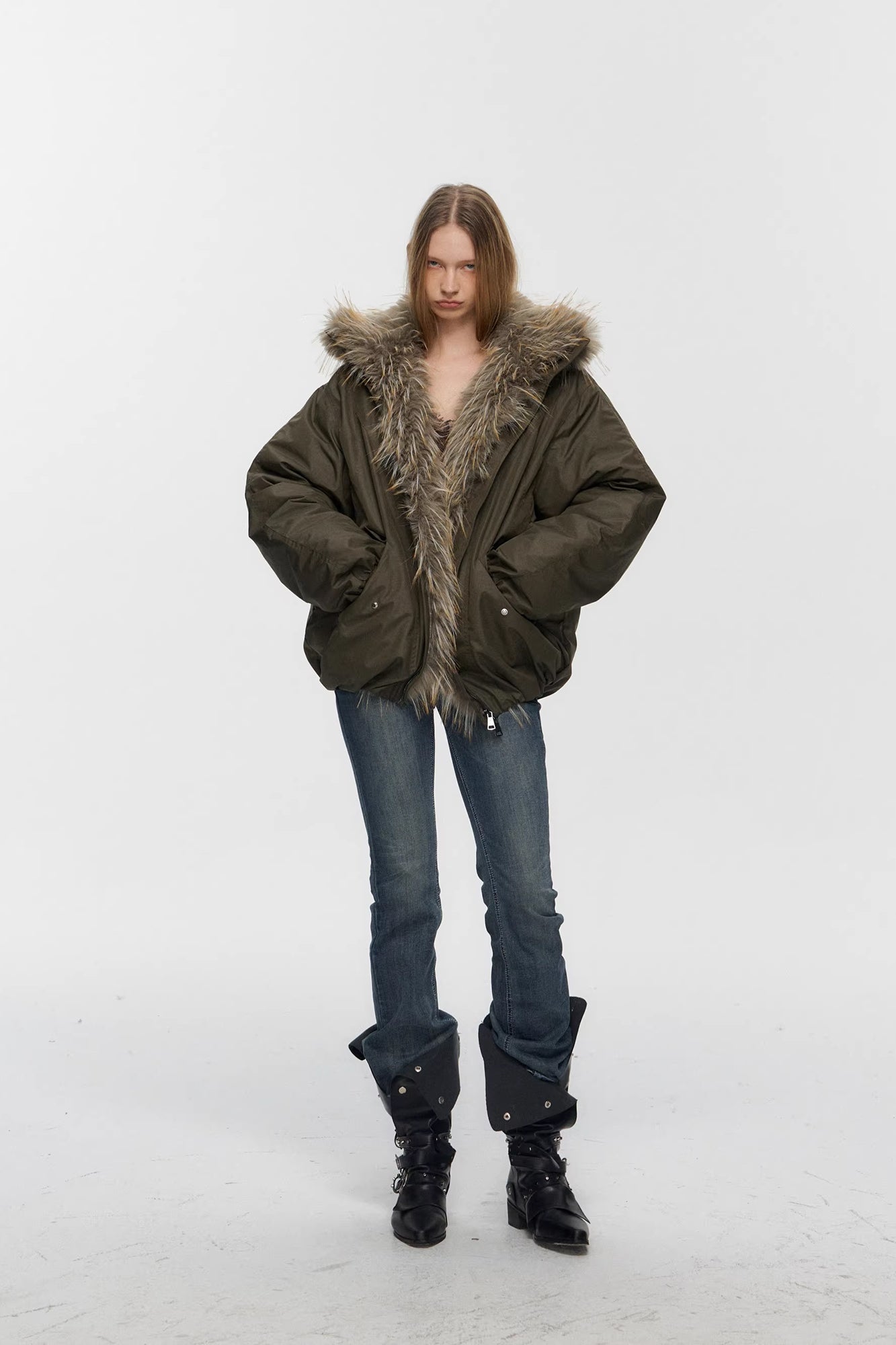 10AMSOTIIIIIIRED Water-Repellent Duck Down Puffer Jacket