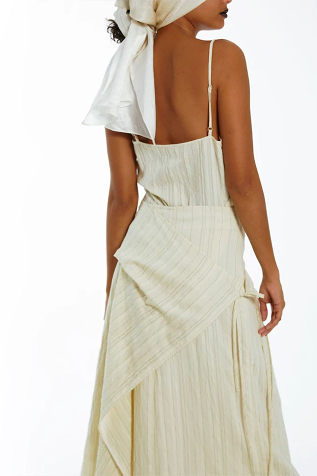 CAIRA Crinkled Cami Top & Layered Midi Skirt Set