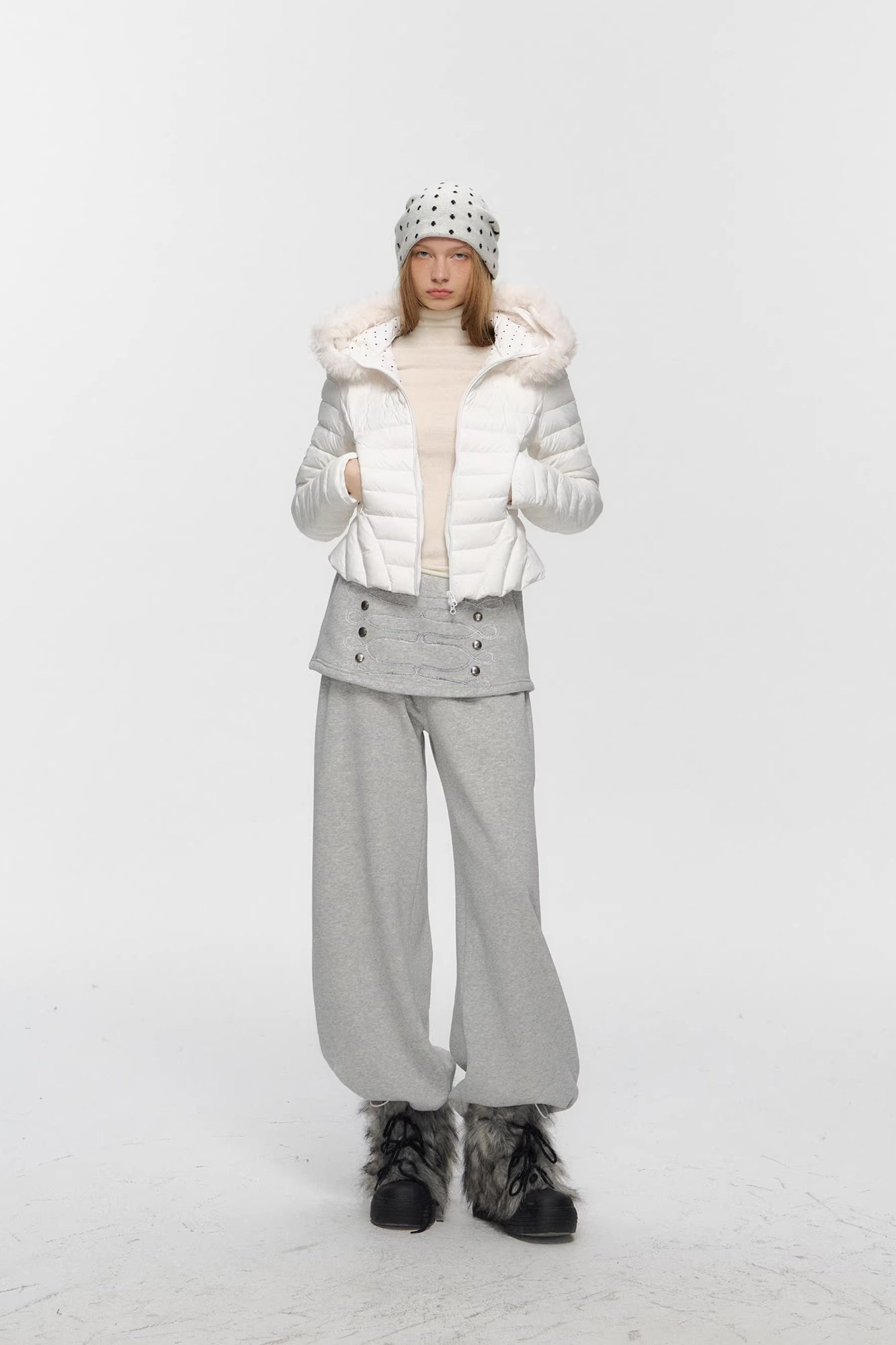 10AMSOTIIIIIIRED Detachable Faux-Fur Quilted Down Jacket