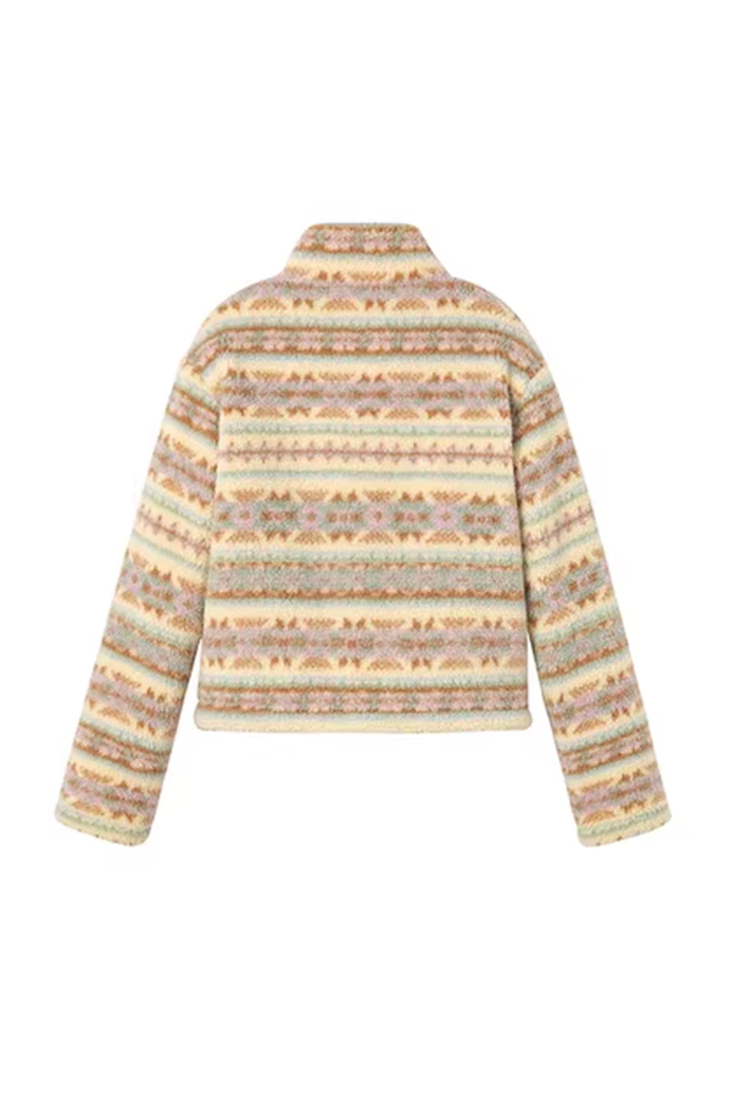 SOFITTE Stripes Fair Isle Faux-Shearling Jacket