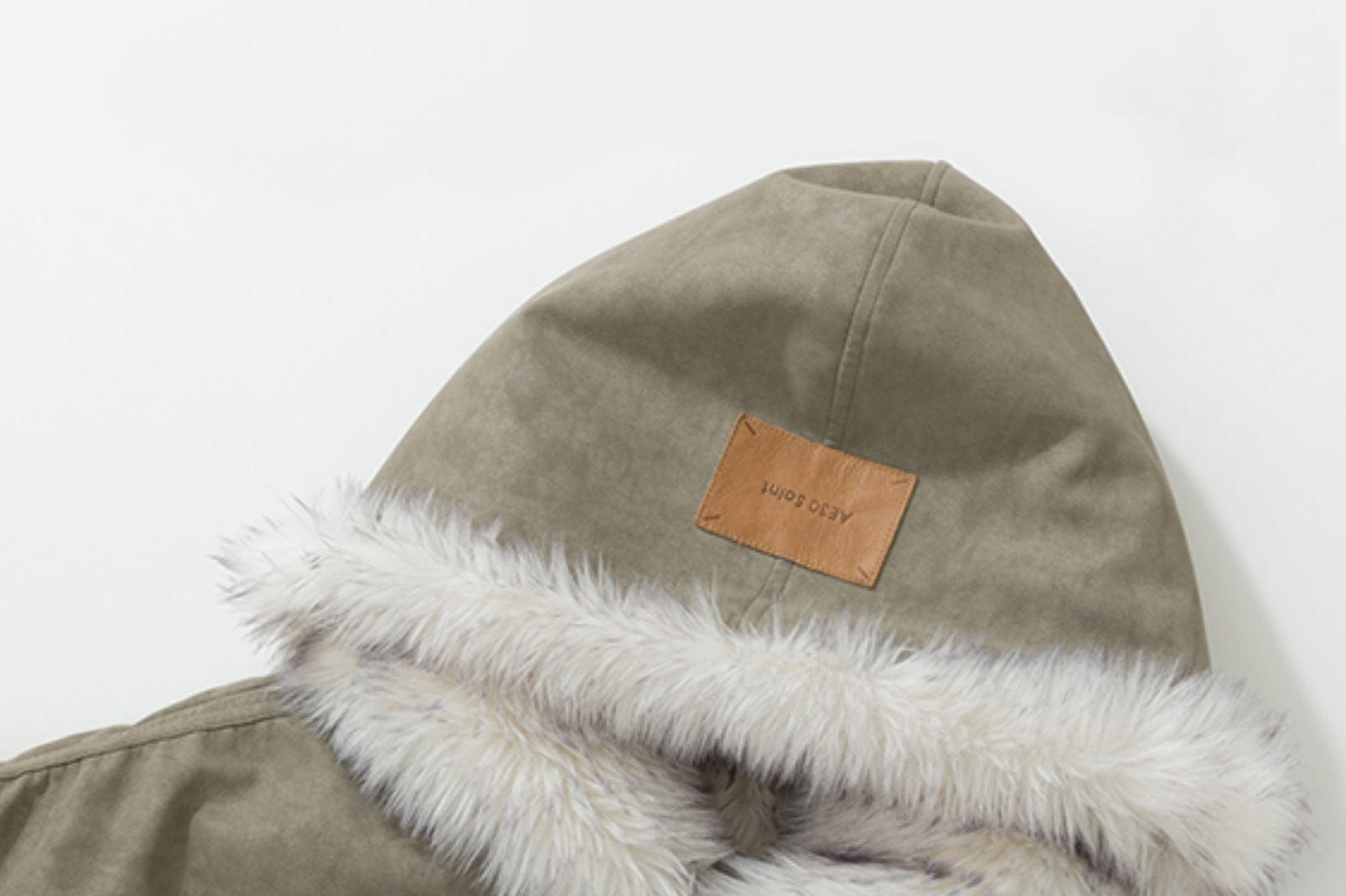 AE30 SAINT Reversible Suede Faux Fur Lining Coat