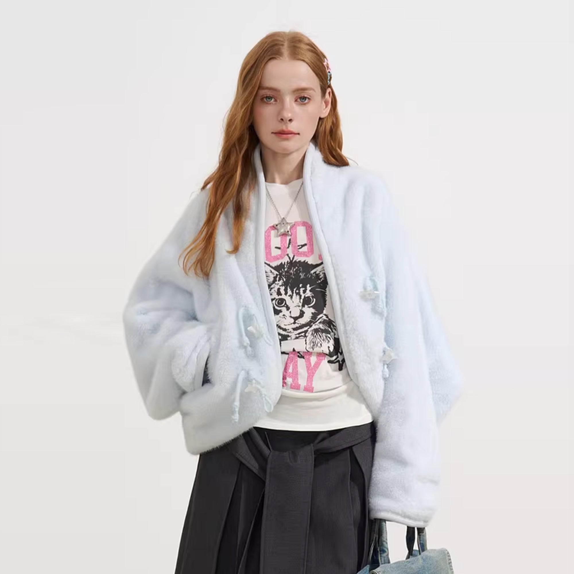 SOFITTE Toggle Faux-Fur Drop-Shoulder Oversized Jacket