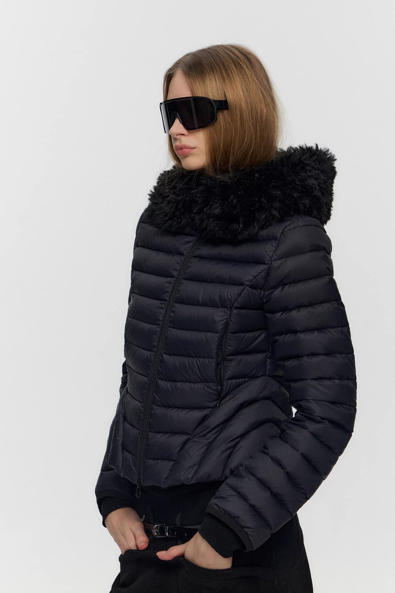 10AMSOTIIIIIIRED Detachable Faux-Fur Quilted Down Jacket