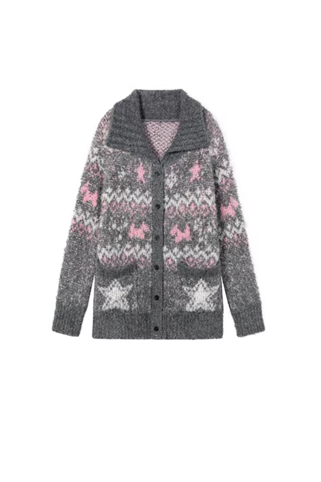 SOFITTE Labeled Fair Isle Bouclé Knit Cardigan