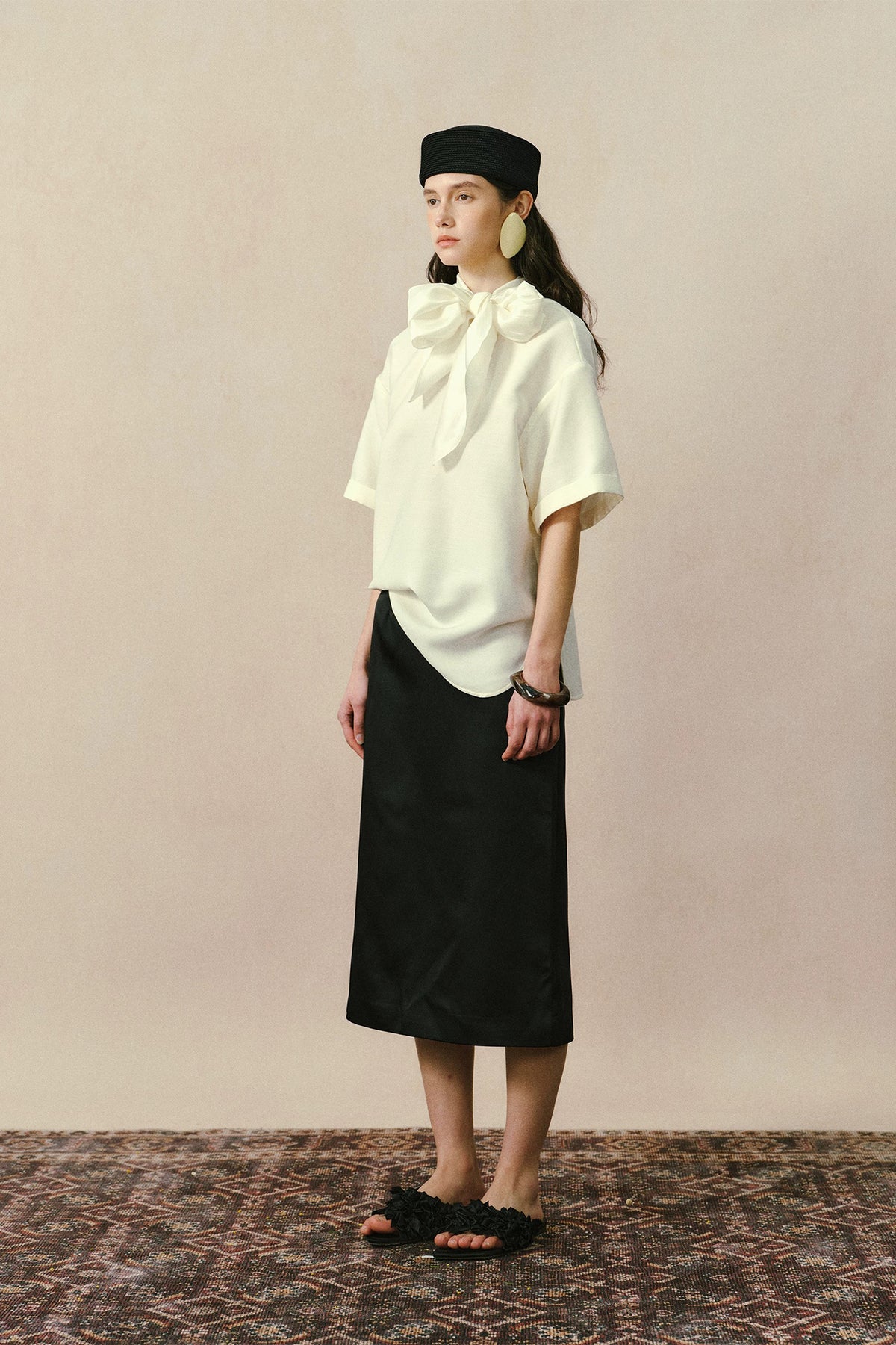 YUANYE Multi-Way Scarf-Tie Oversized Tee