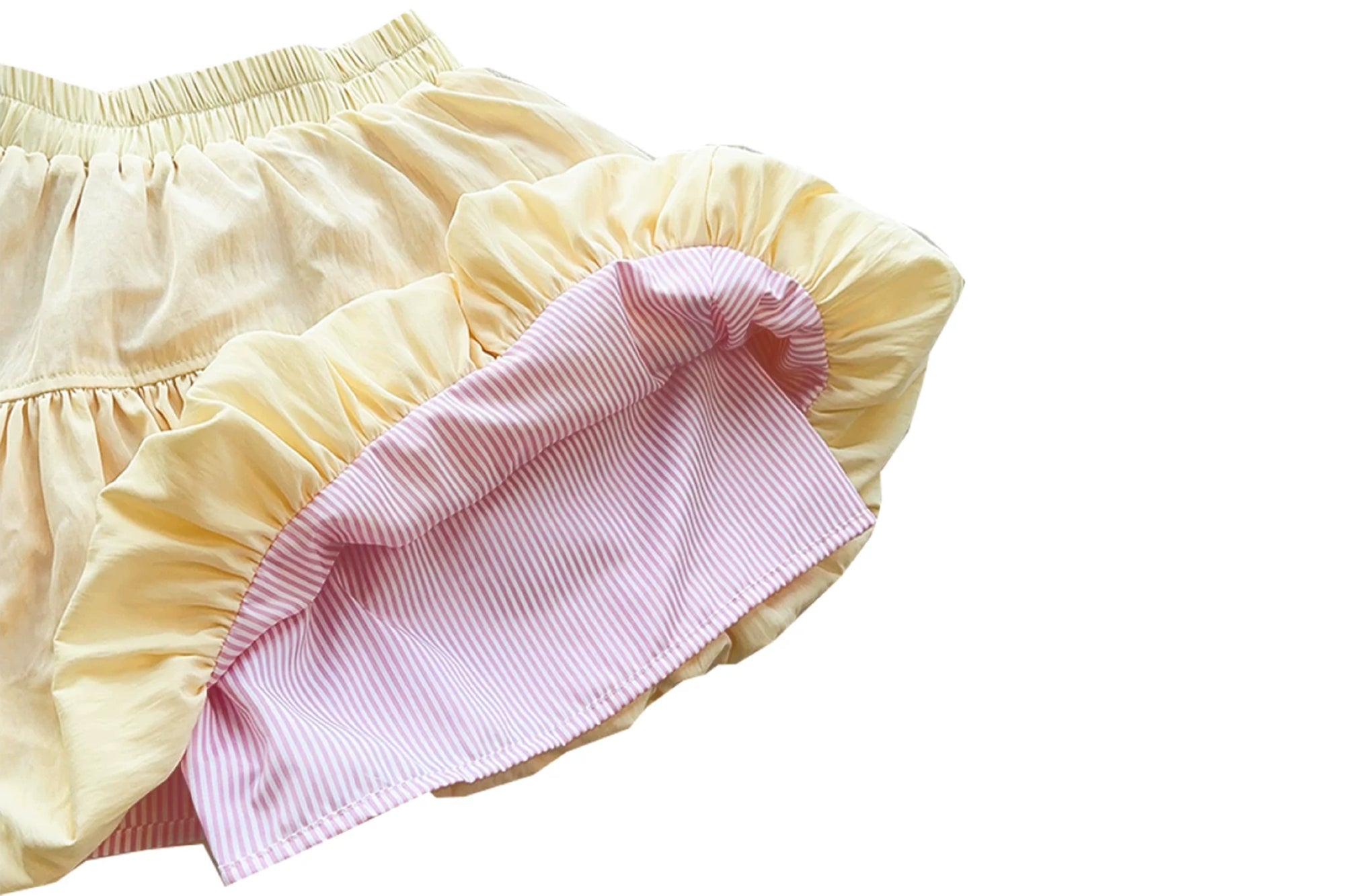 NOPMOB Gingham Bow Half-Shirt & Bubble Hem Skort Set