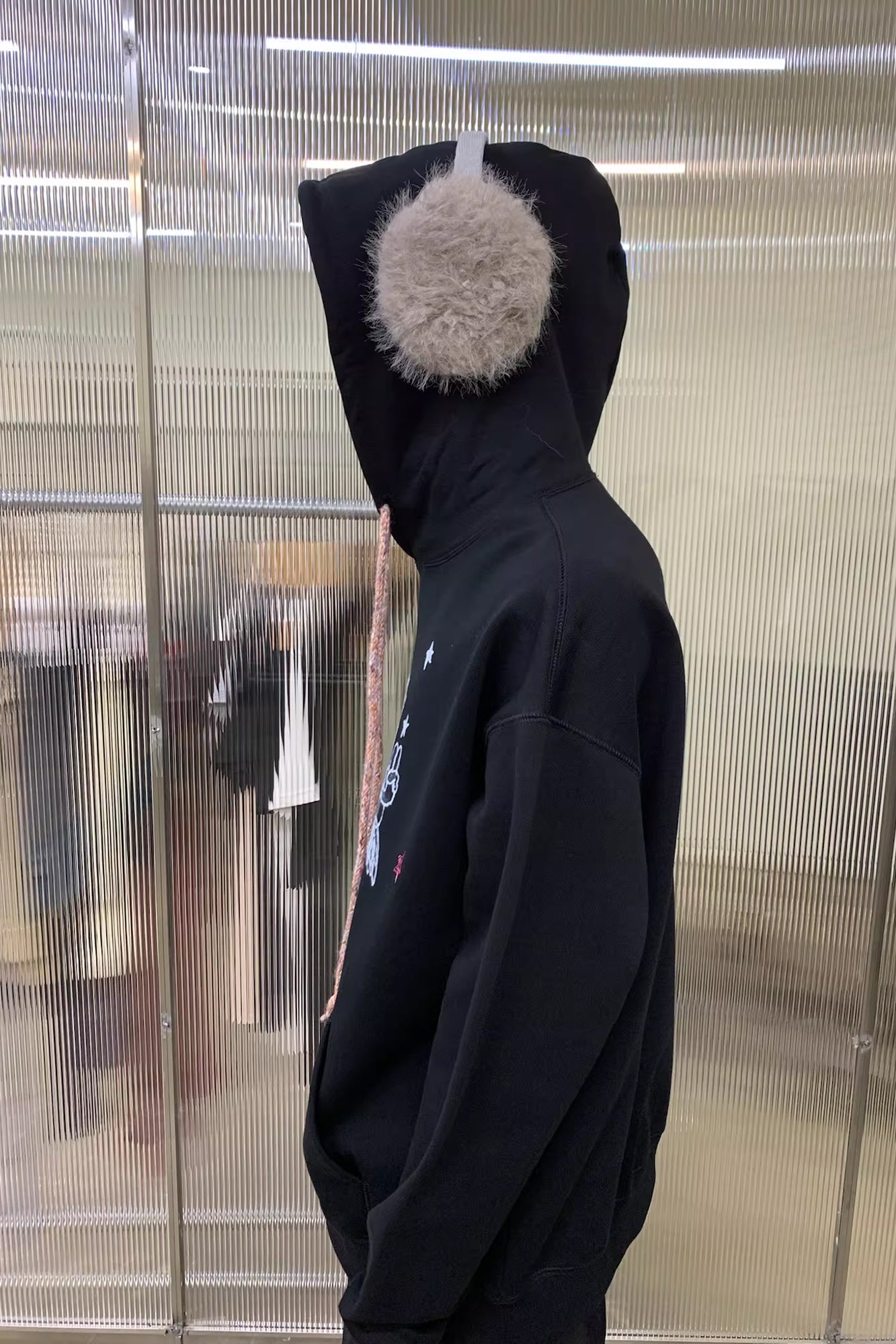 NEVERSEEZ Angel Star Cartoon Graphic Hoodie