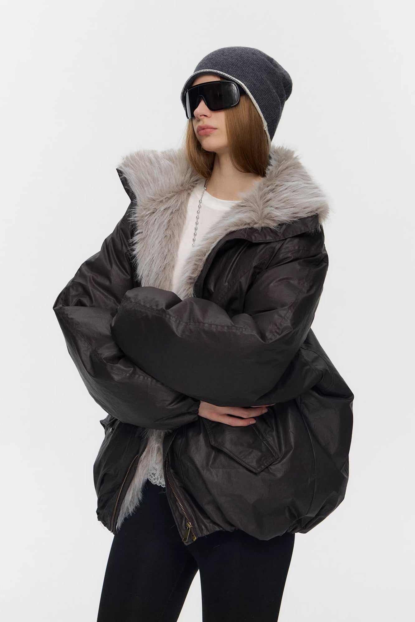 10AMSOTIIIIIIRED Water-Repellent Duck Down Puffer Jacket