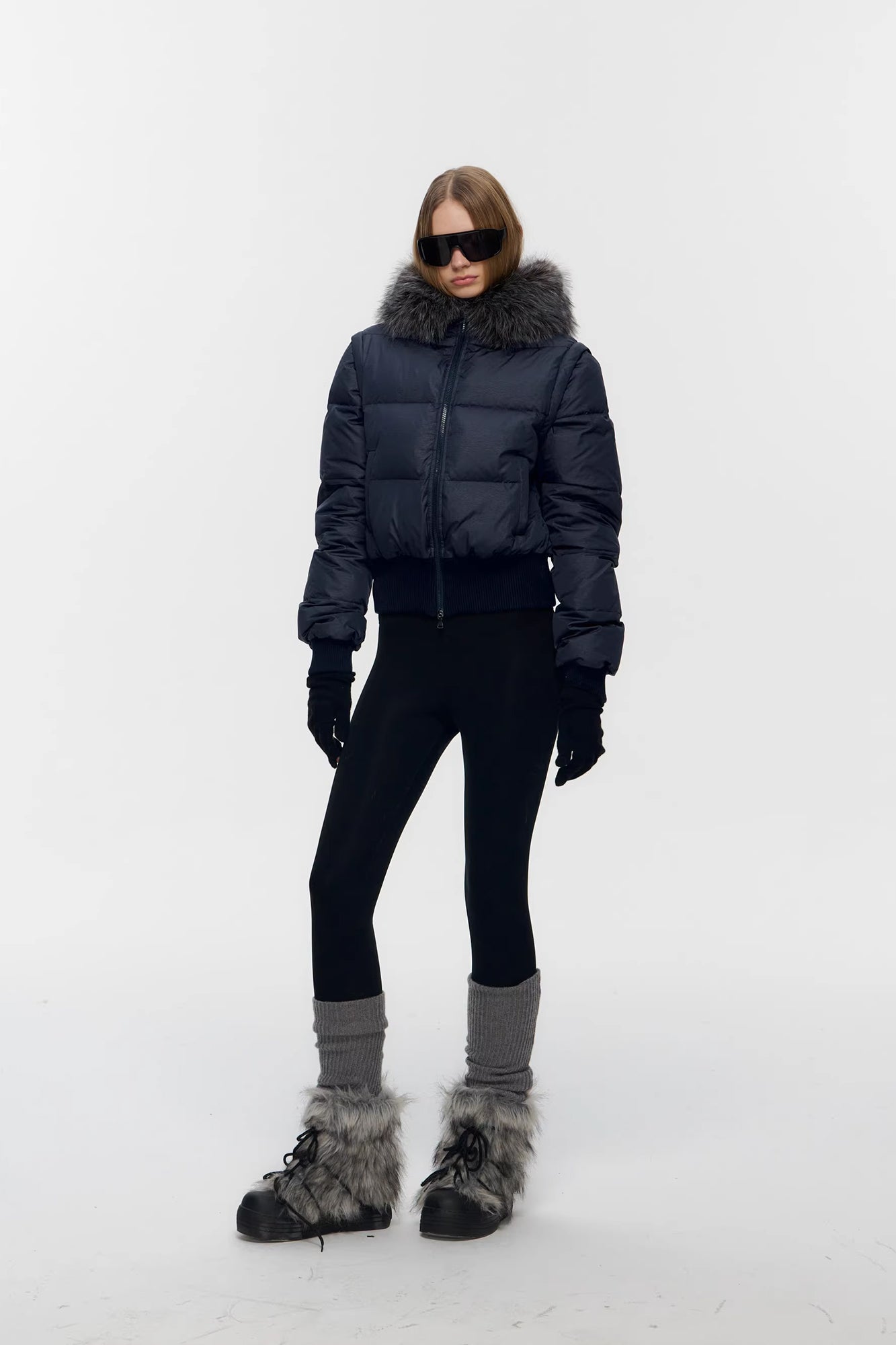10AMSOTIIIIIIRED Detachable Sleeves Down Puffer Jacket
