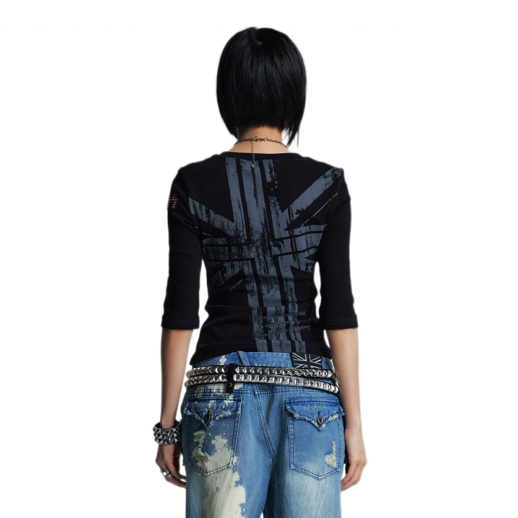 NONAME SPACE Union Jack Graphic Slim Tee