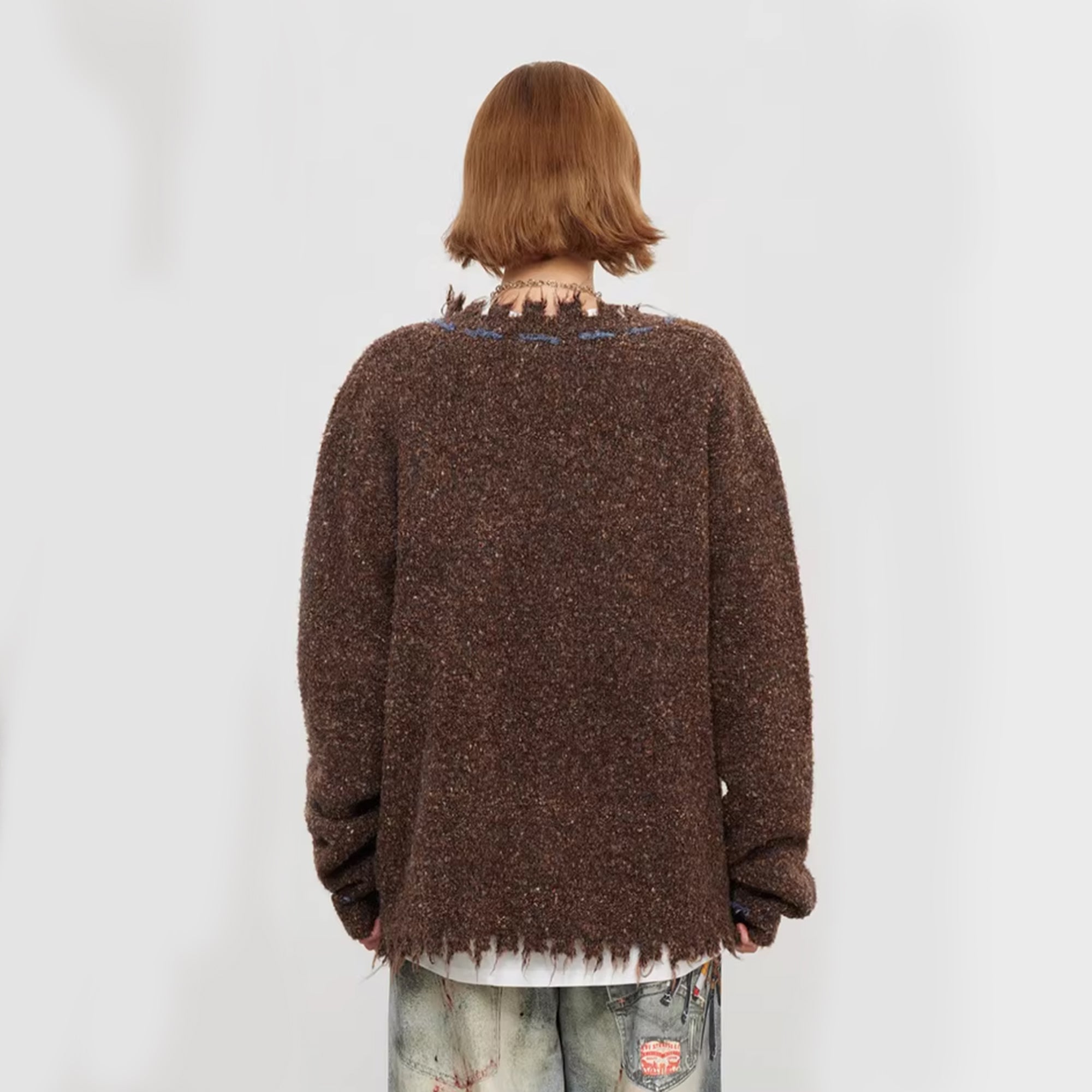 SOFITTE Intarsia Graphic Fringe-Trim Cardigan