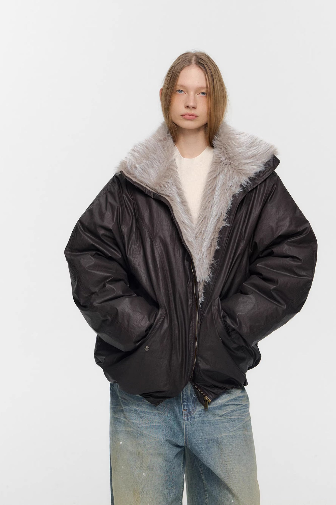 10AMSOTIIIIIIRED Water-Repellent Duck Down Puffer Jacket