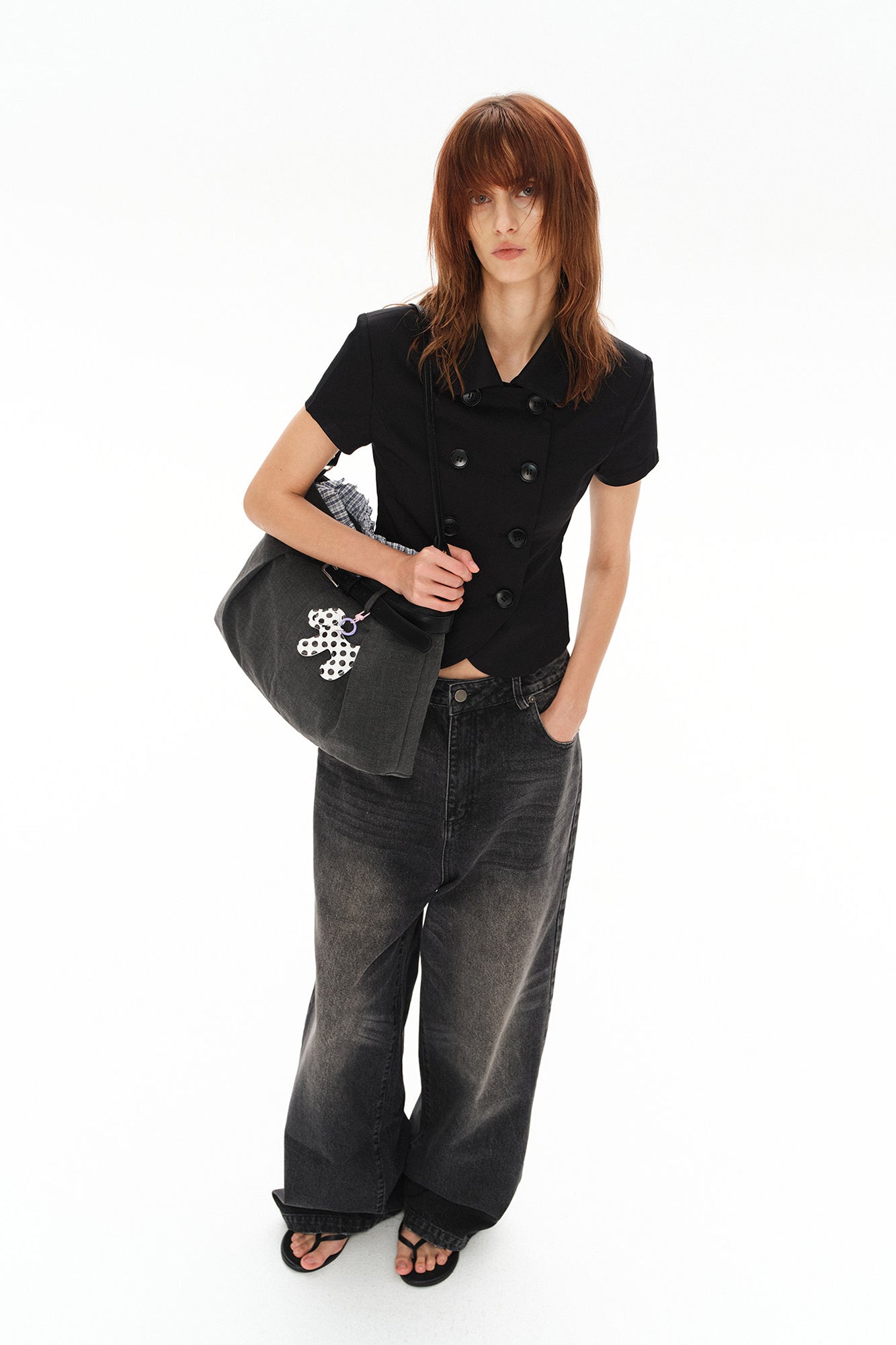 COSTUSTOOT Trouser-Waistband Spliced Shoulder Bag