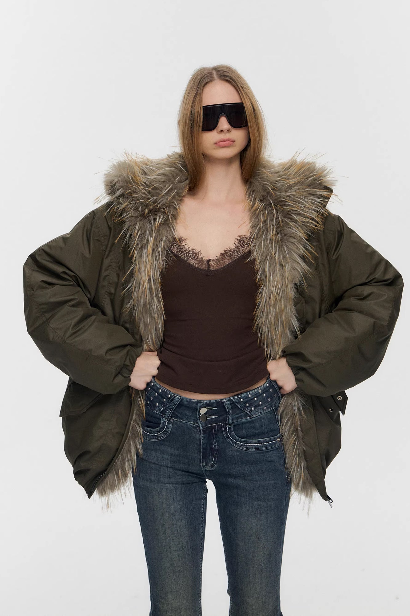 10AMSOTIIIIIIRED Water-Repellent Duck Down Puffer Jacket