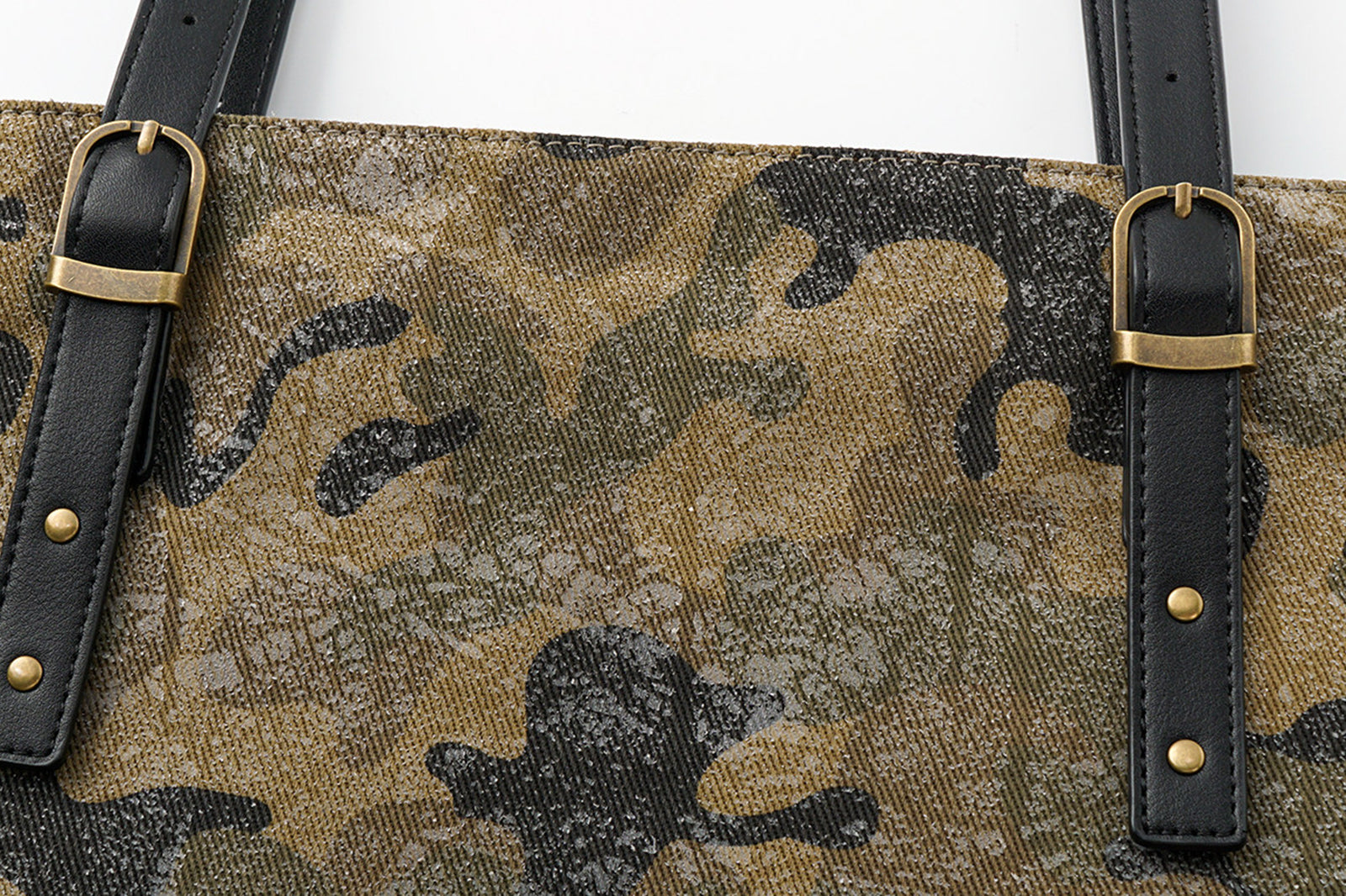 OINIMI Aged Camo Tote Shoulder Bag