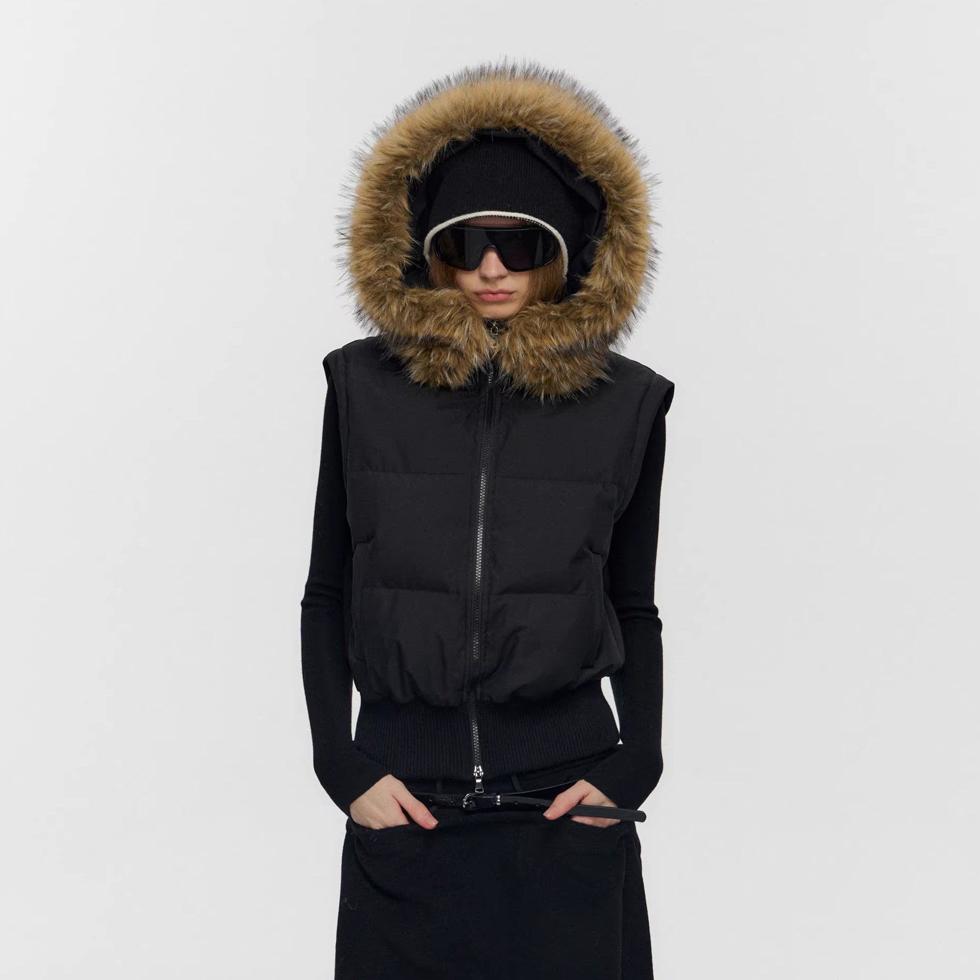 10AMSOTIIIIIIRED Detachable Sleeves Down Puffer Jacket