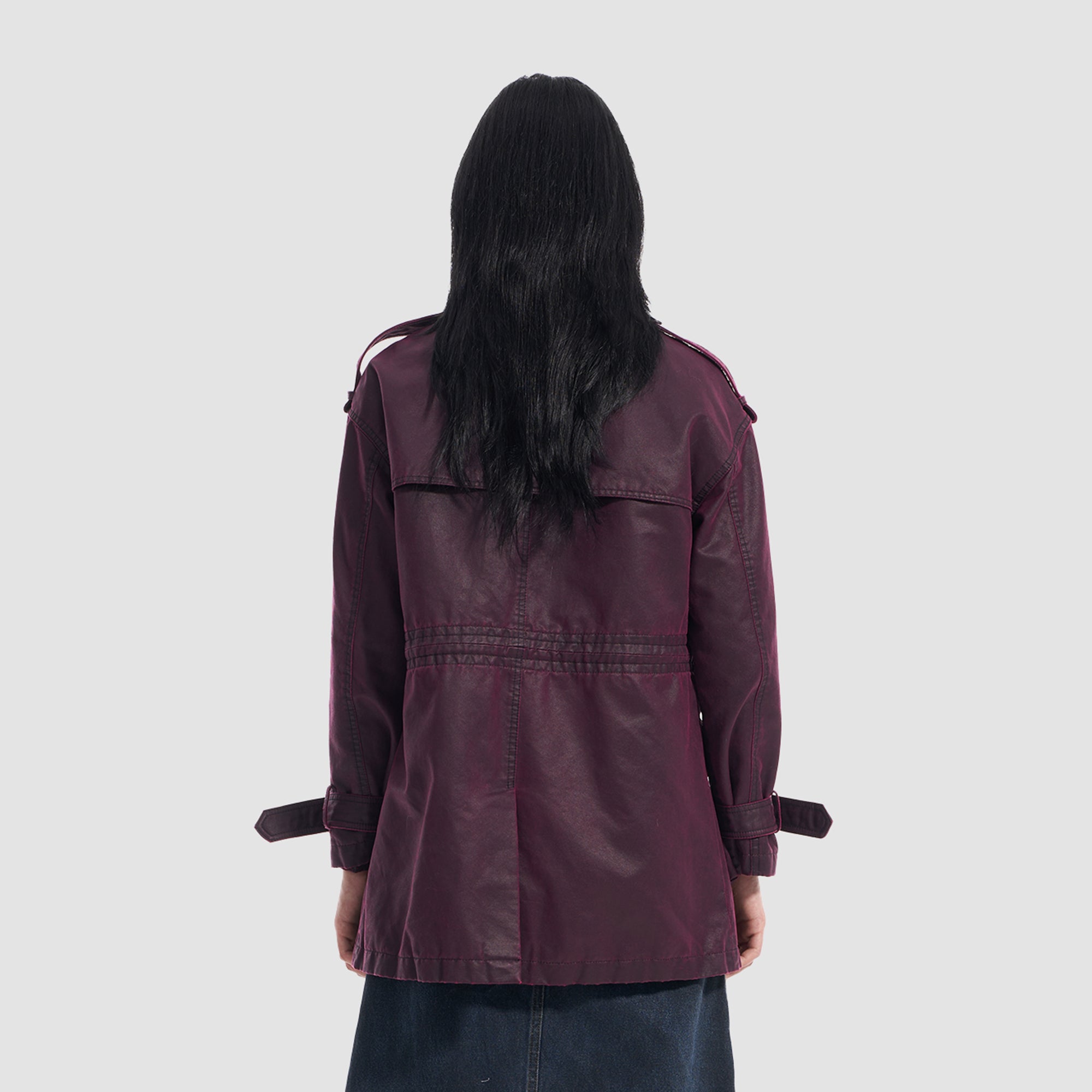 VANN VALRENCE Utility Belted Parka Jacket