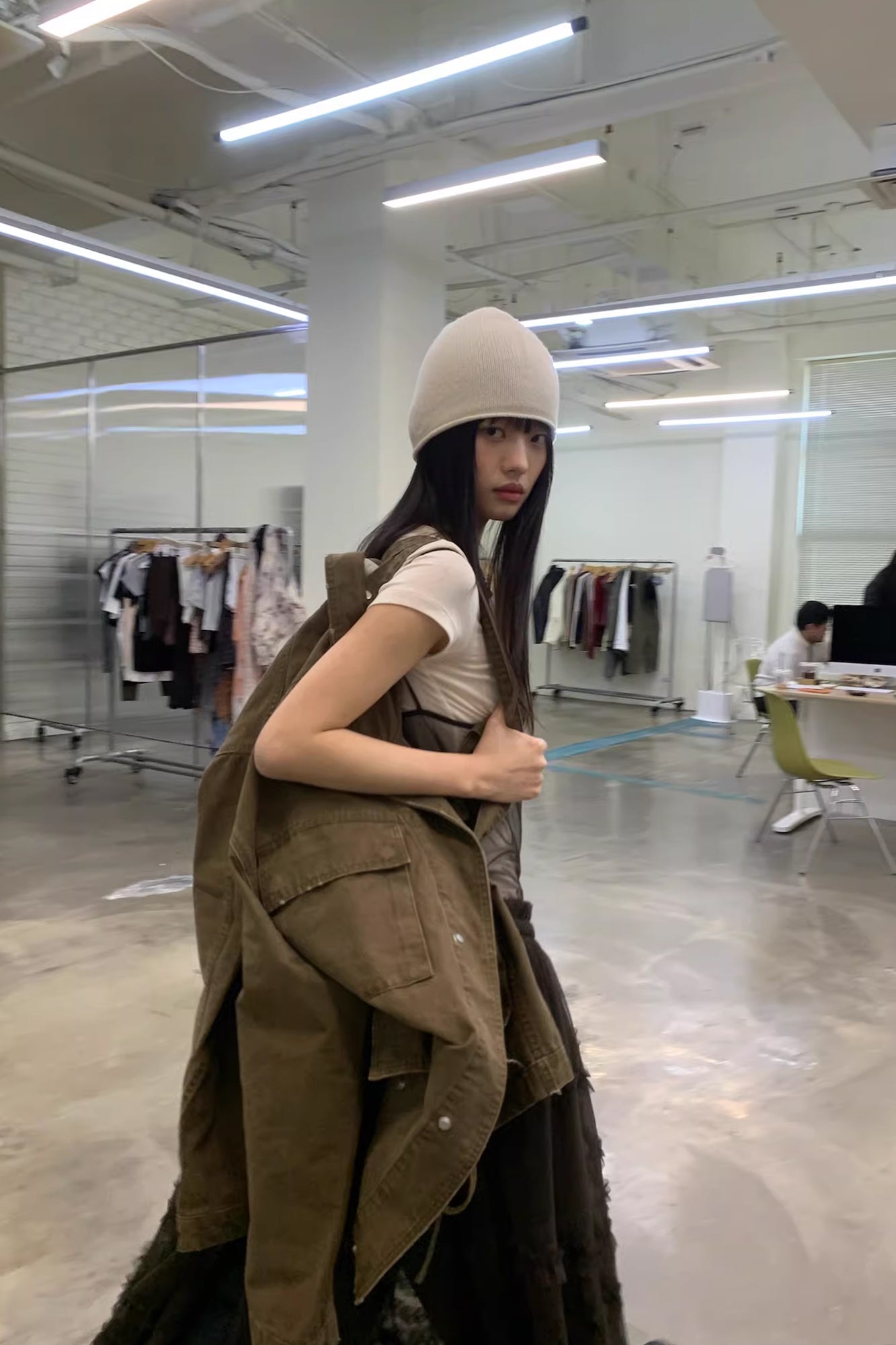 NEVERSEEZ Drawstring-Waist Utility Jacket