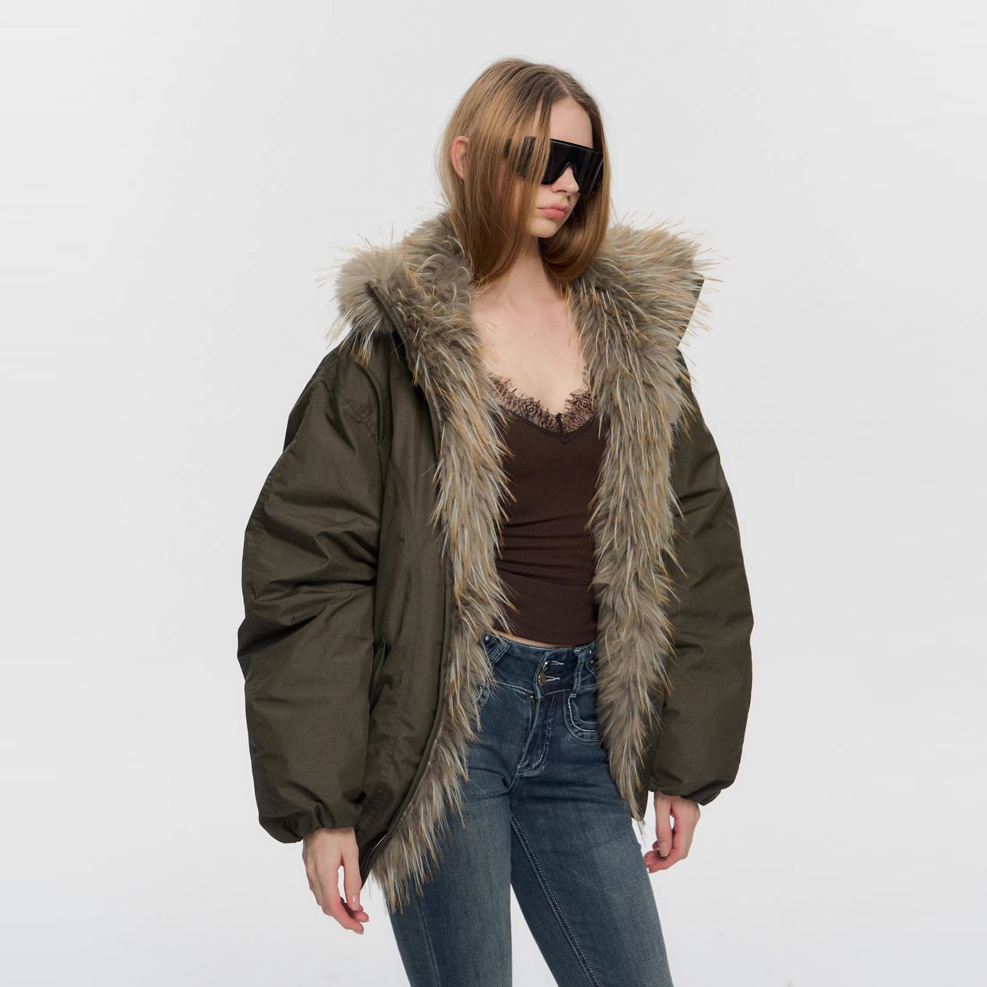 10AMSOTIIIIIIRED Water-Repellent Duck Down Puffer Jacket