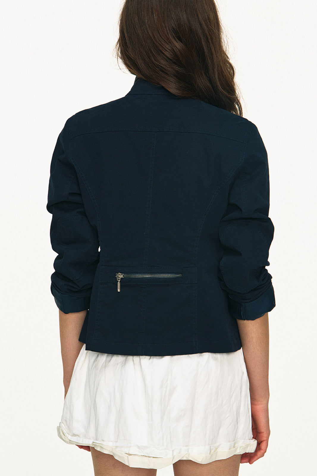 ANTENNA EFFECT Multi-Pocket Zippers Slim Jacket