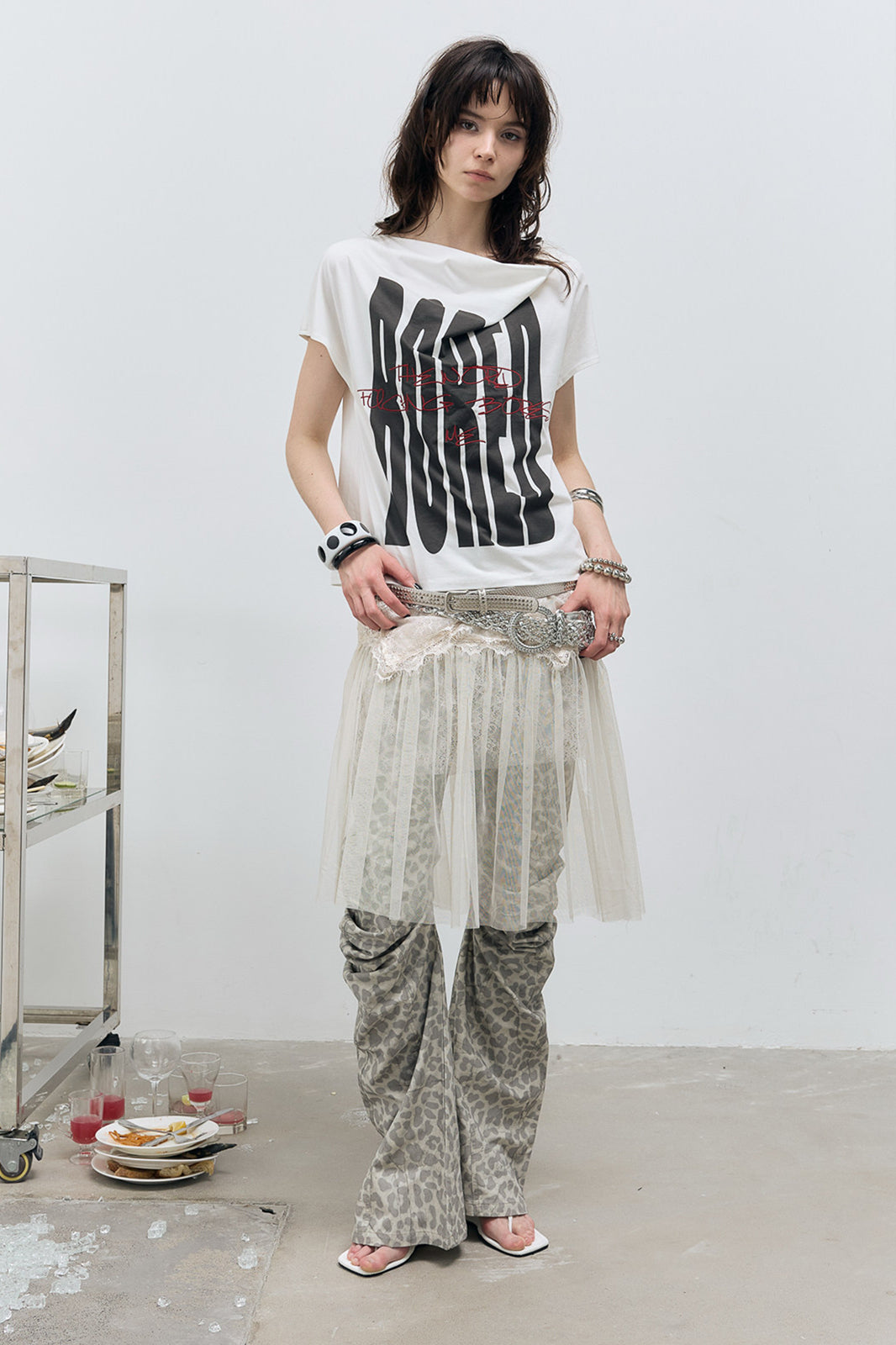 FULLTIDE BORED Graphic Asymmetrical T-Shirt