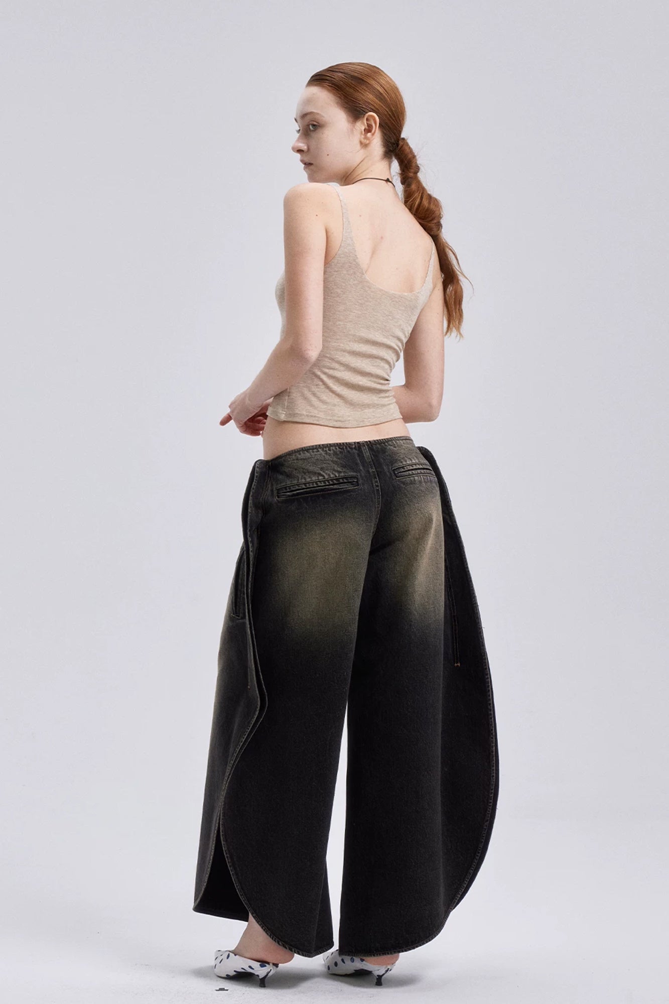 VERSION9 Dirty Fit Barrel-Leg Jeans