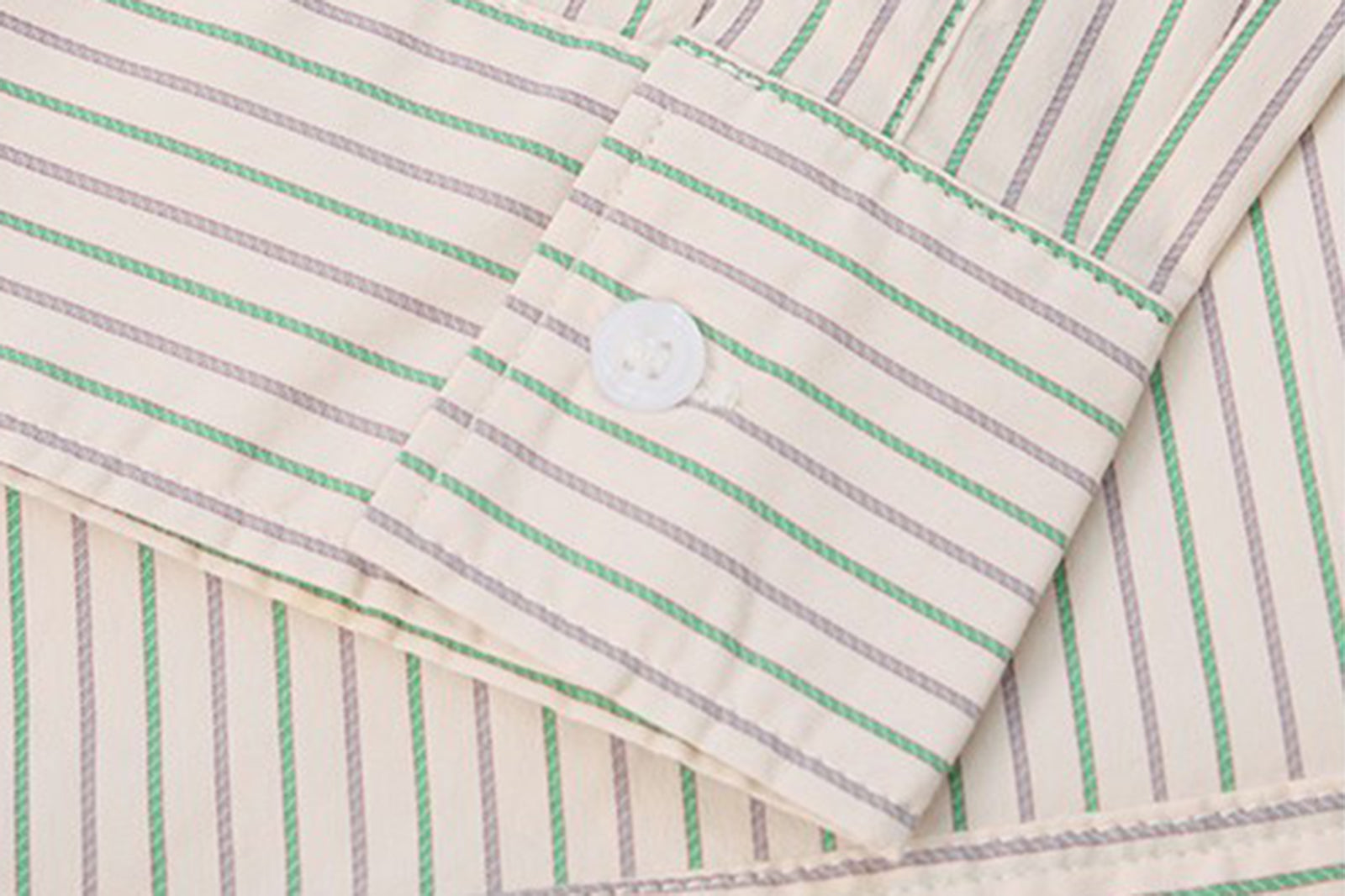 LIVINGTOWN Striped Beaded Drawcord Layered Collar Shirt