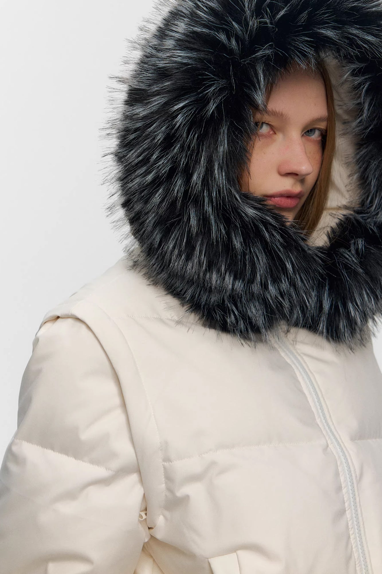 10AMSOTIIIIIIRED Detachable Sleeves Down Puffer Jacket