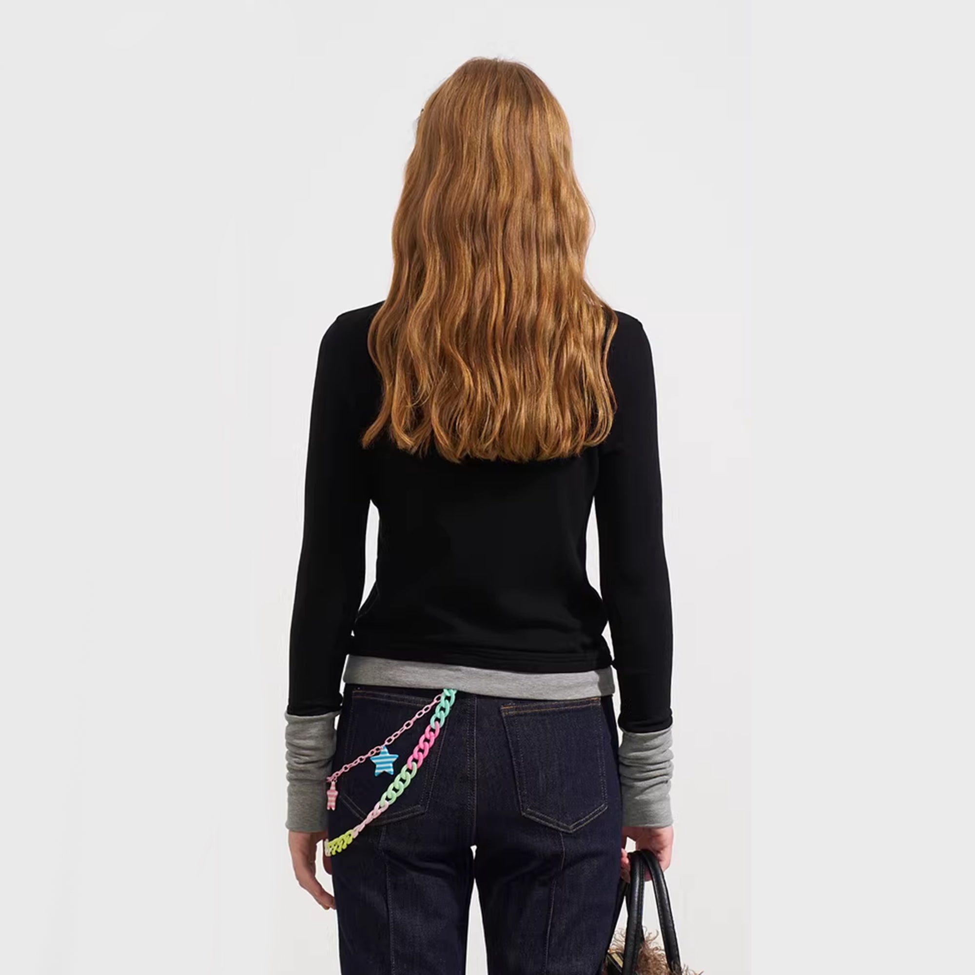 SOFITTE Collared Faux Layered Long-Sleeve Tee