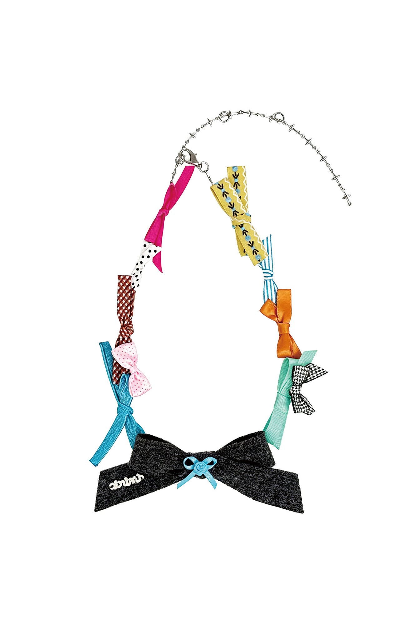 OINIMI Mixed Ribbon Bow Necklace