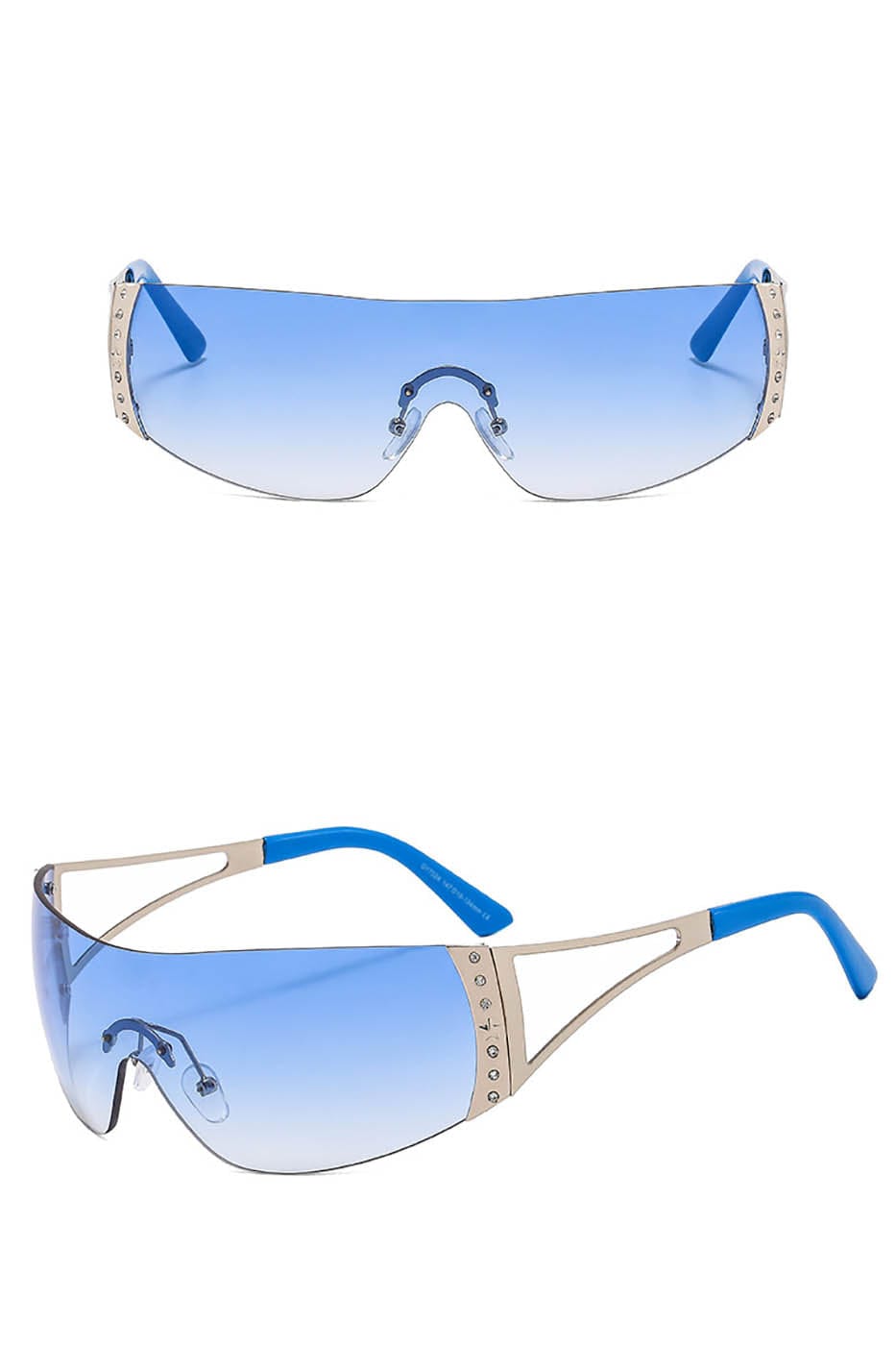 DAMAGE ASIA OPTICALS Rhinestone Frameless Sunglasses, premium urban and streetwear designers apparel on PROJECTISR.com, DAMAGE ASIA