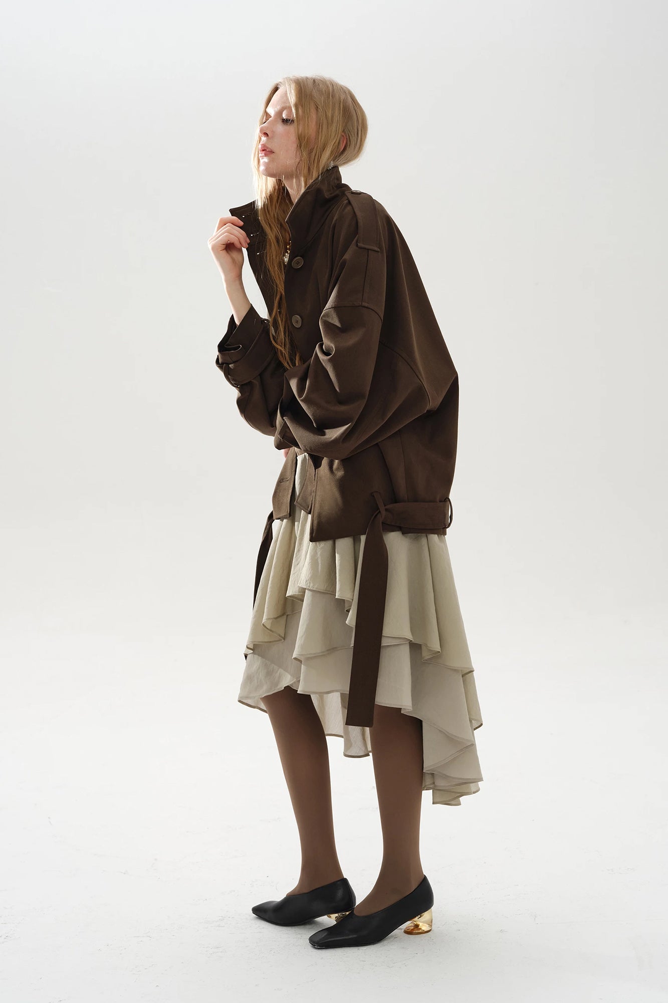LAYERS Paneled Layered Slip Dress