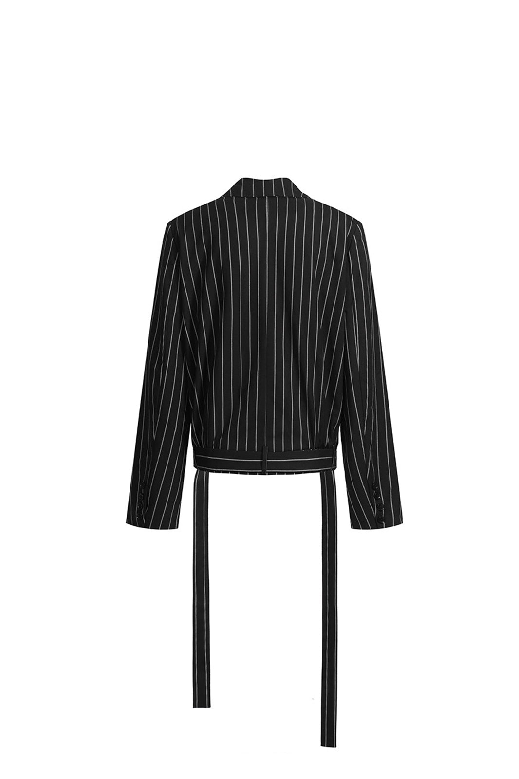 FULLTIDE Punk Striped Tie-Detail Blazer