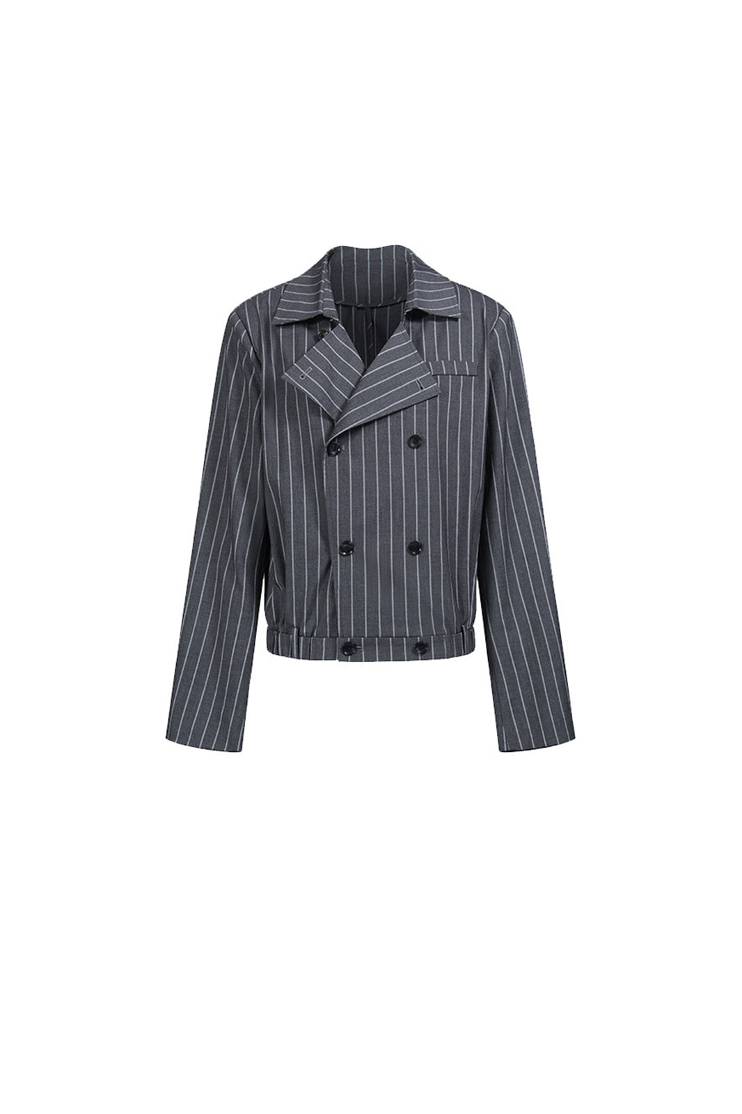FULLTIDE Punk Striped Tie-Detail Blazer