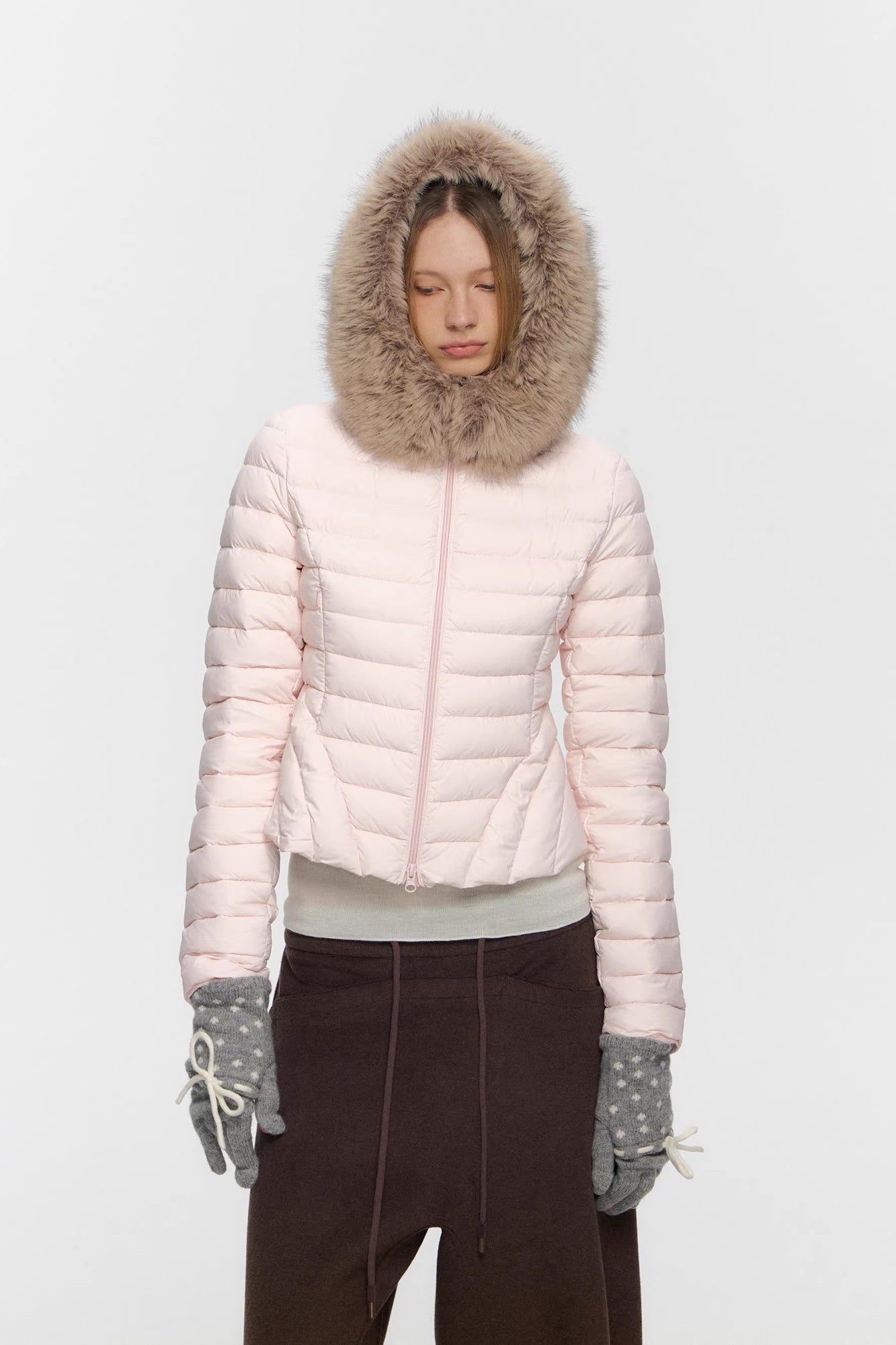10AMSOTIIIIIIRED Detachable Faux-Fur Quilted Down Jacket