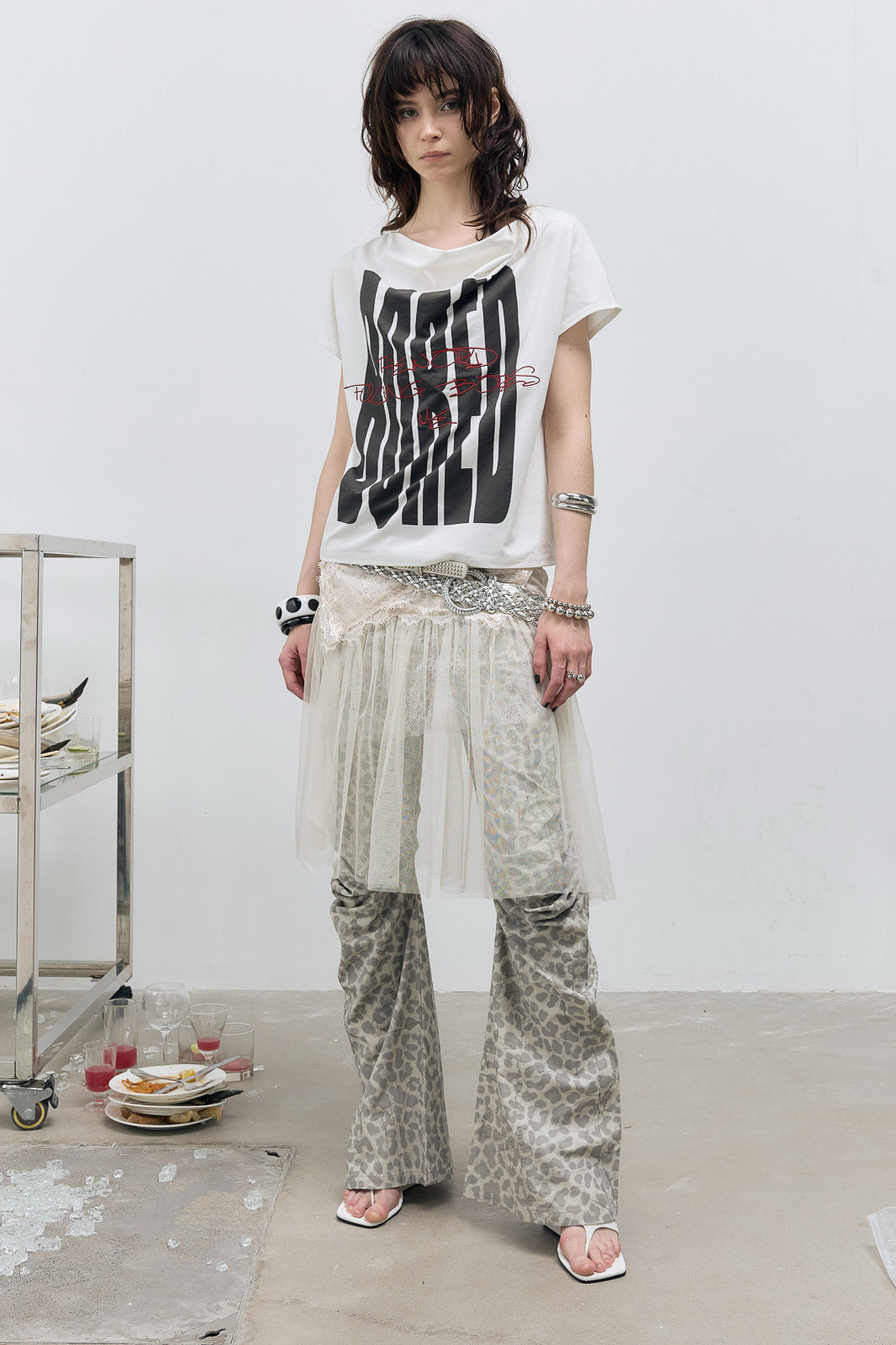 FULLTIDE BORED Graphic Asymmetrical T-Shirt