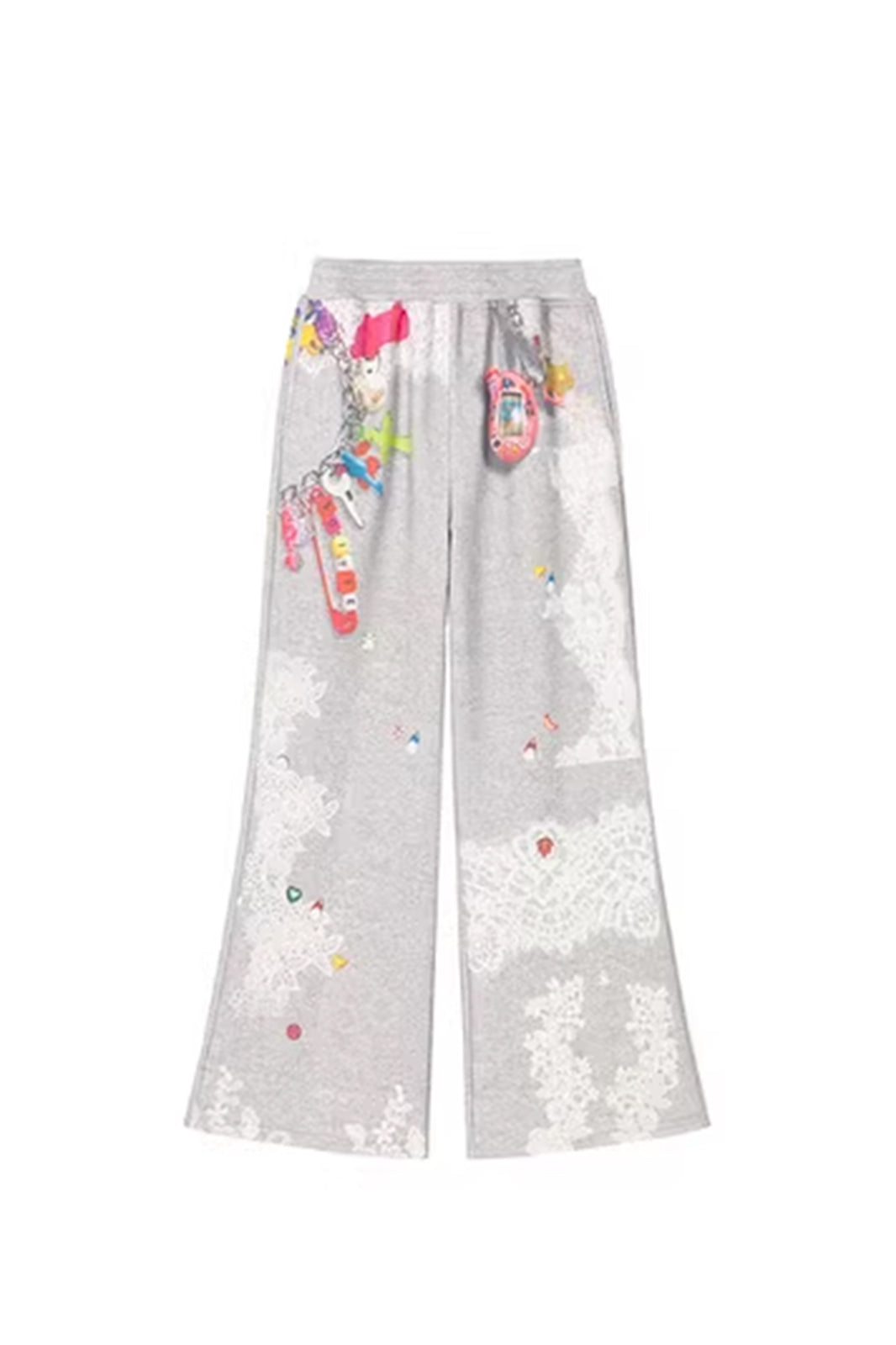 SOFITTE Lace & Chain Full-Print Sweatpants