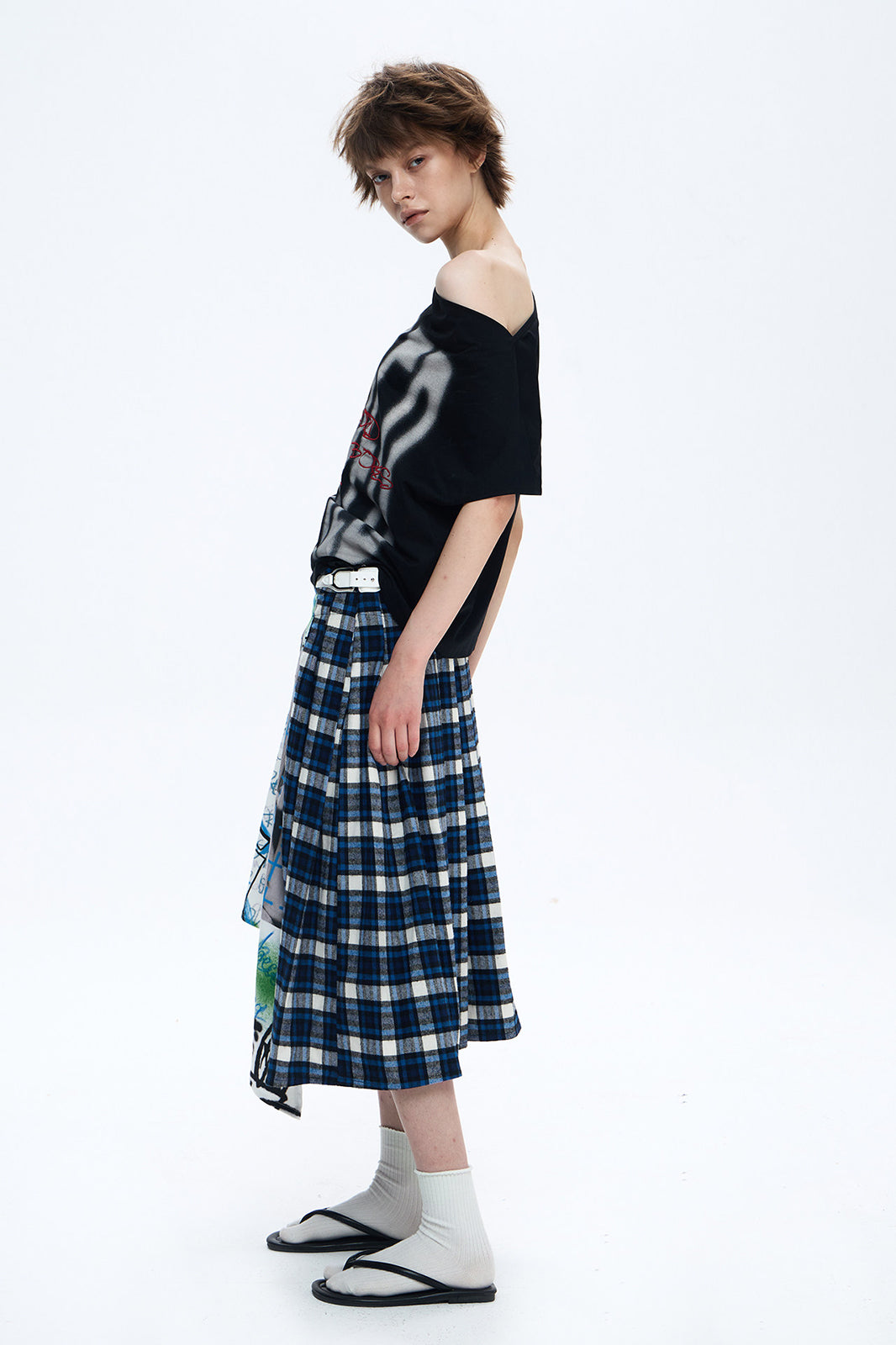 FULLTIDE BORED Graphic Asymmetrical T-Shirt