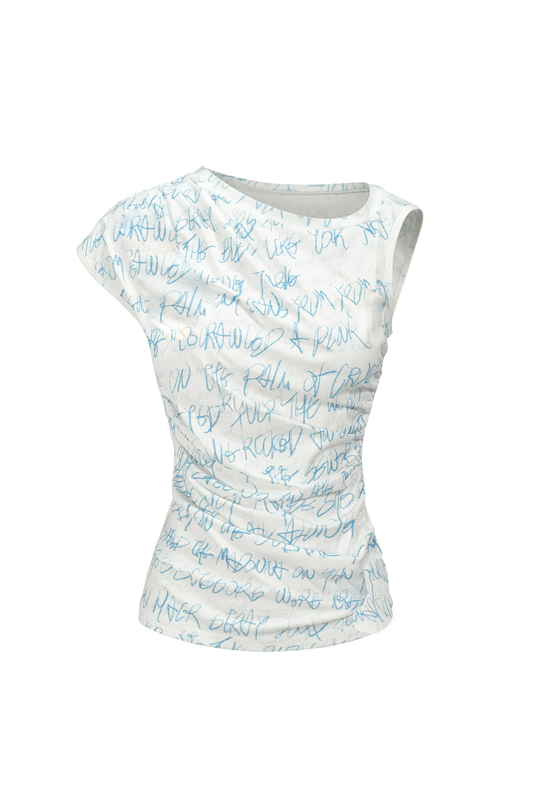 FULLTIDE Crinkled Handwritten Graphic T-Shirt