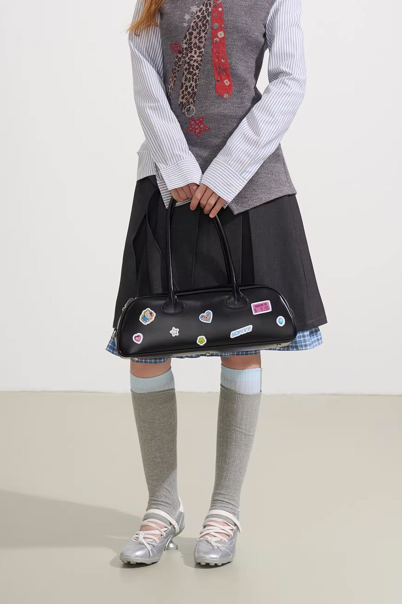 SOFITTE Tie-Waist Pleated Layered Mini Skirt