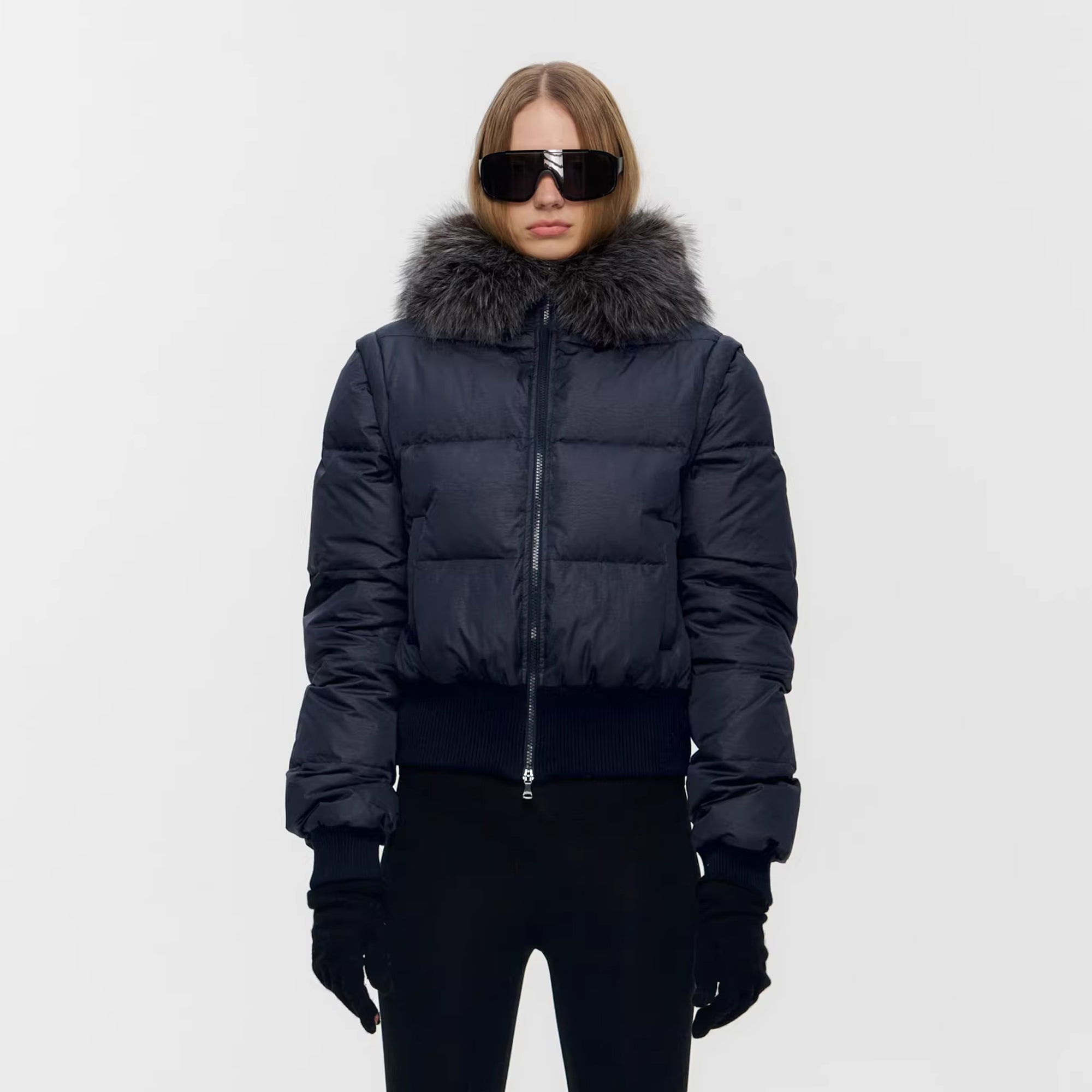 10AMSOTIIIIIIRED Detachable Sleeves Down Puffer Jacket