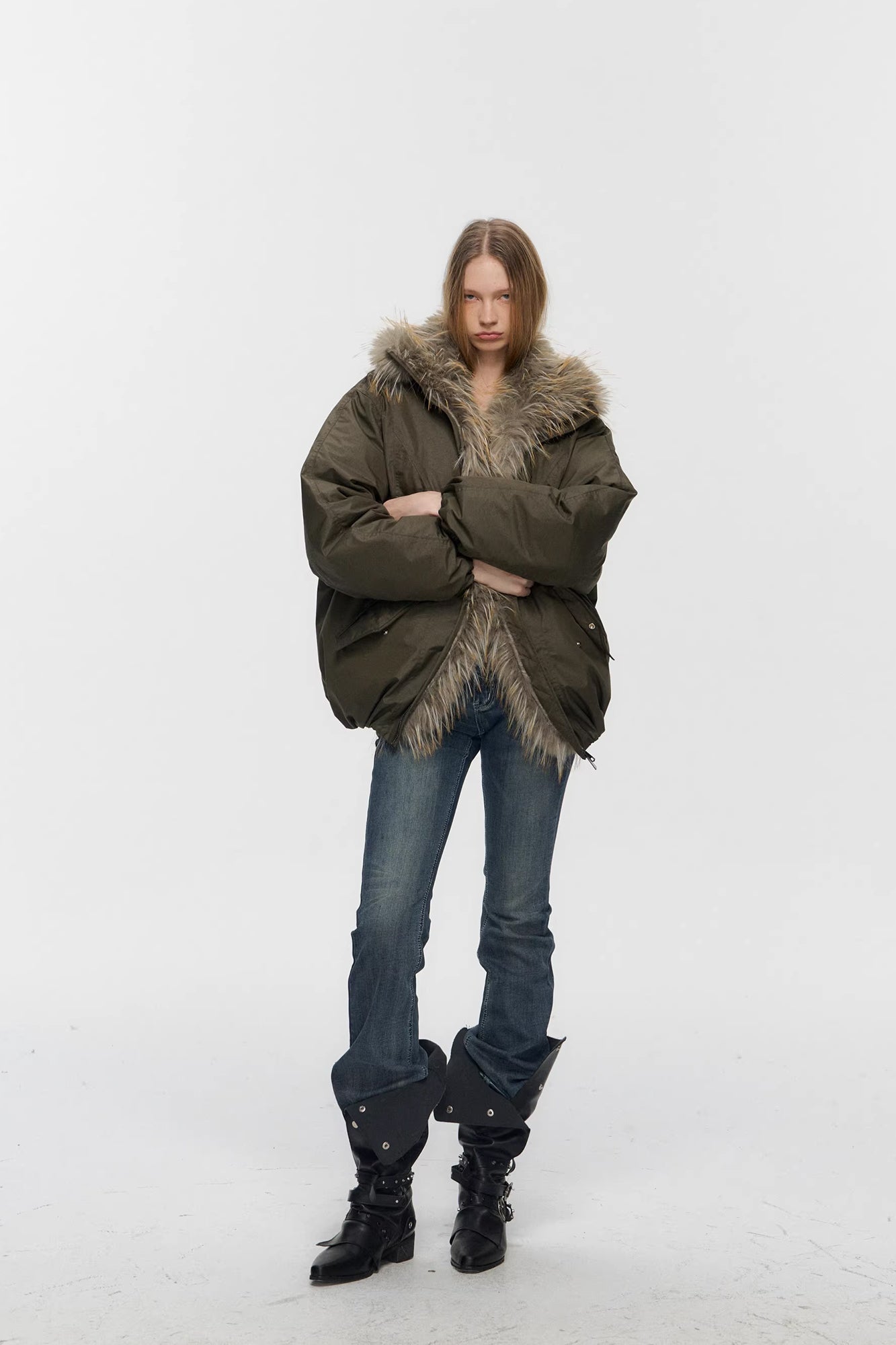 10AMSOTIIIIIIRED Water-Repellent Duck Down Puffer Jacket