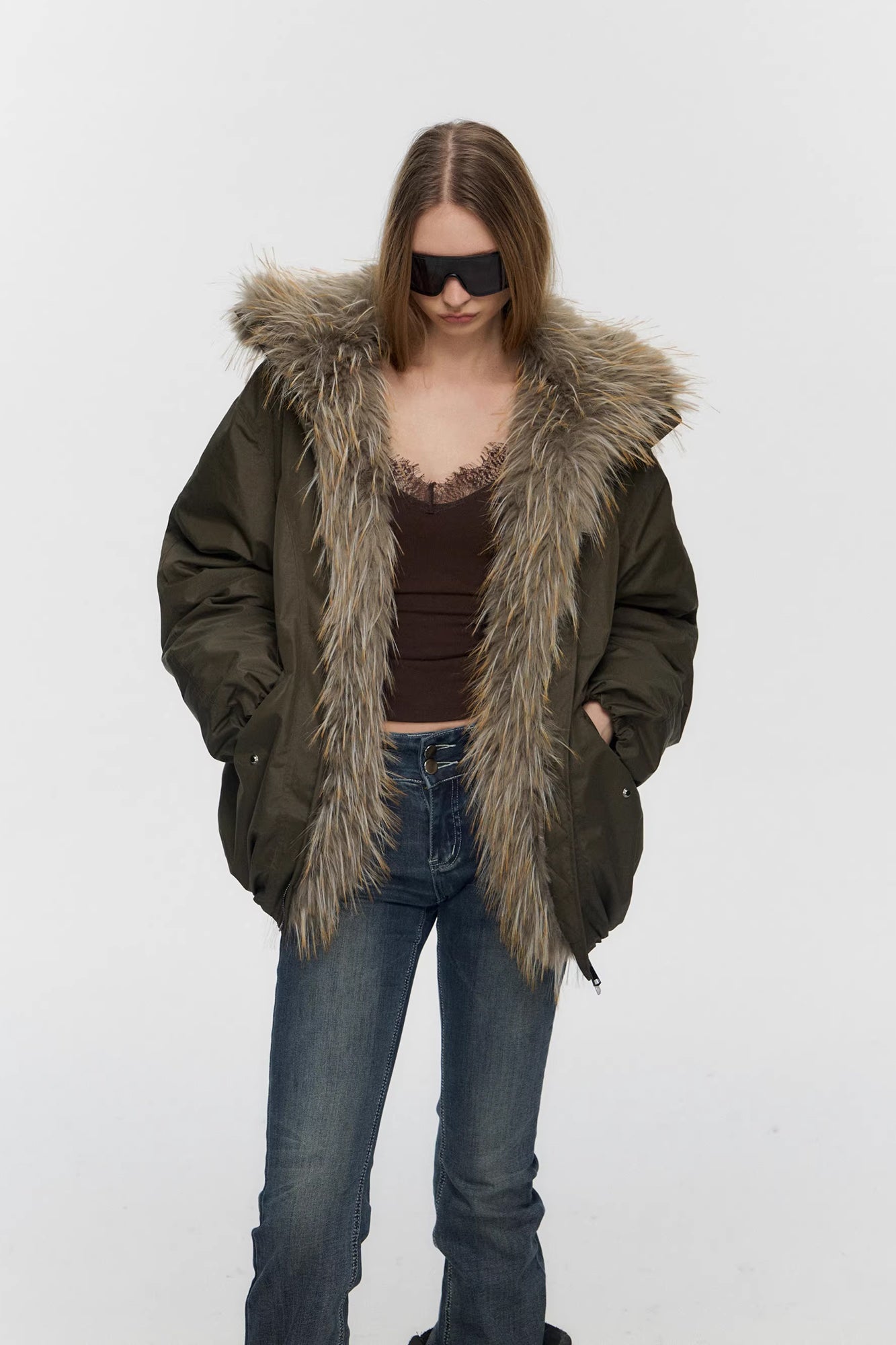 10AMSOTIIIIIIRED Water-Repellent Duck Down Puffer Jacket