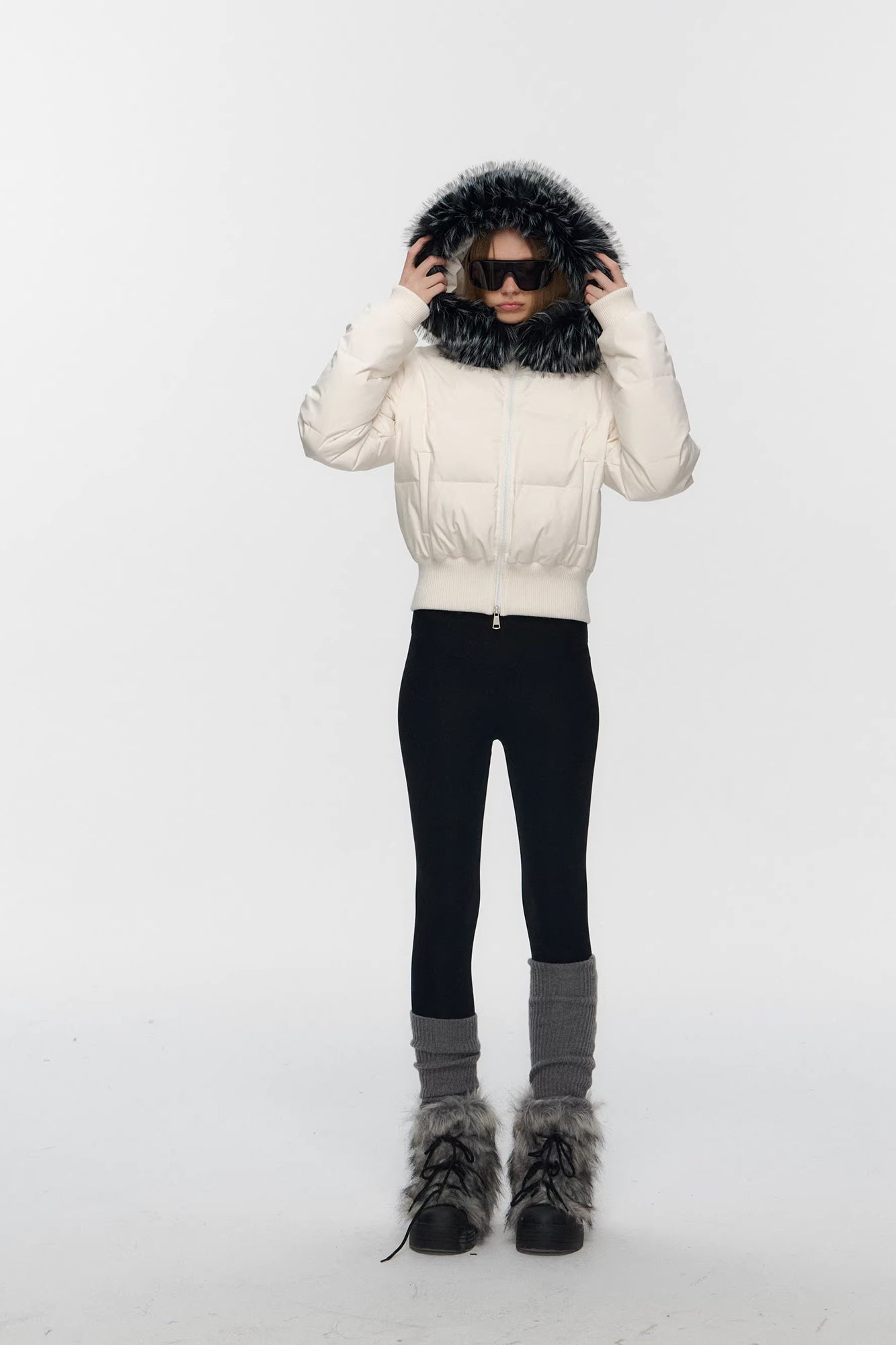 10AMSOTIIIIIIRED Detachable Sleeves Down Puffer Jacket