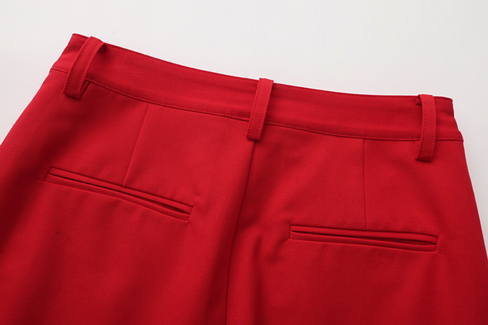 VANN VALRENCE Pleated Front Wide-Leg Trousers